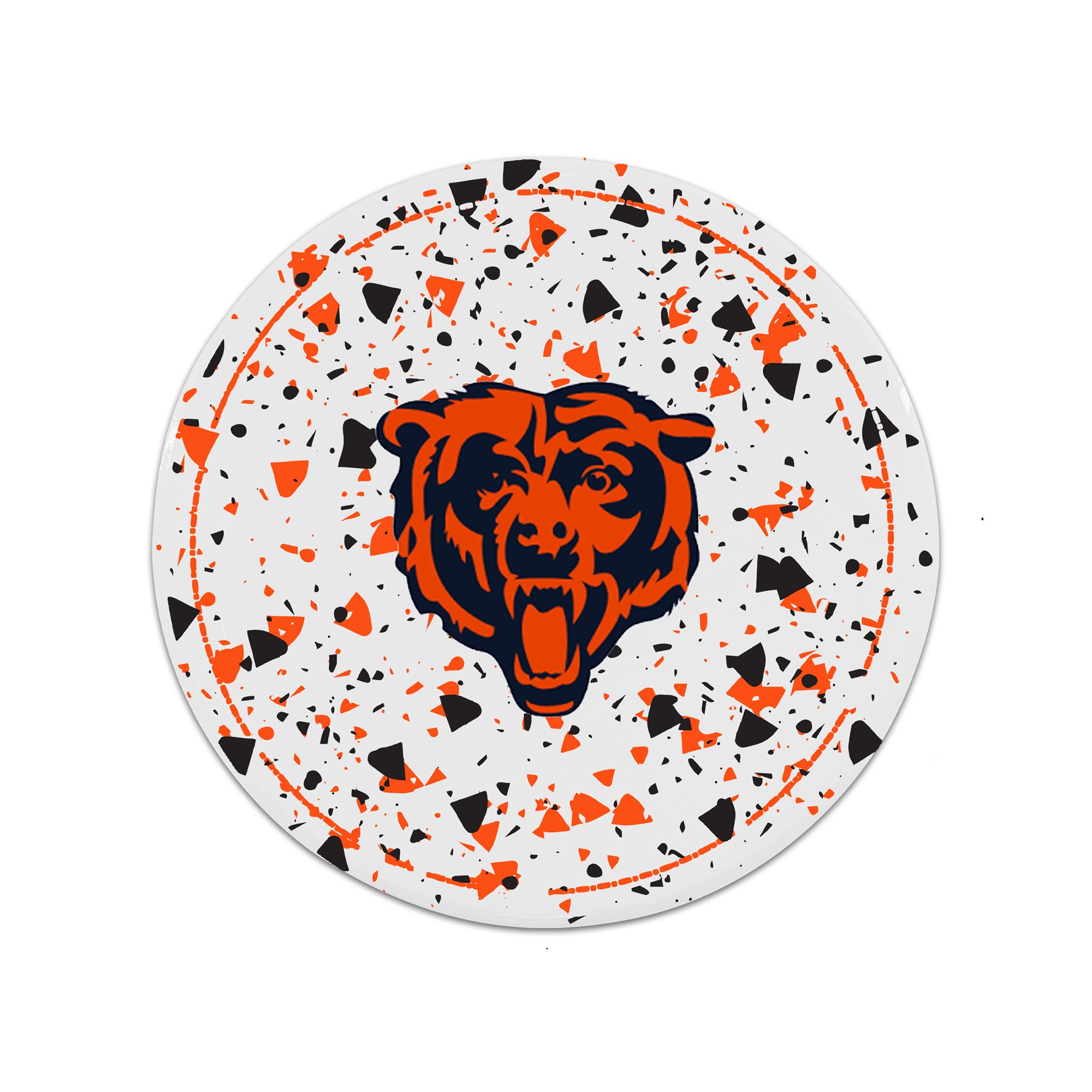 The Memory Company Chicago Bears Circle Ceramic Coaster Set