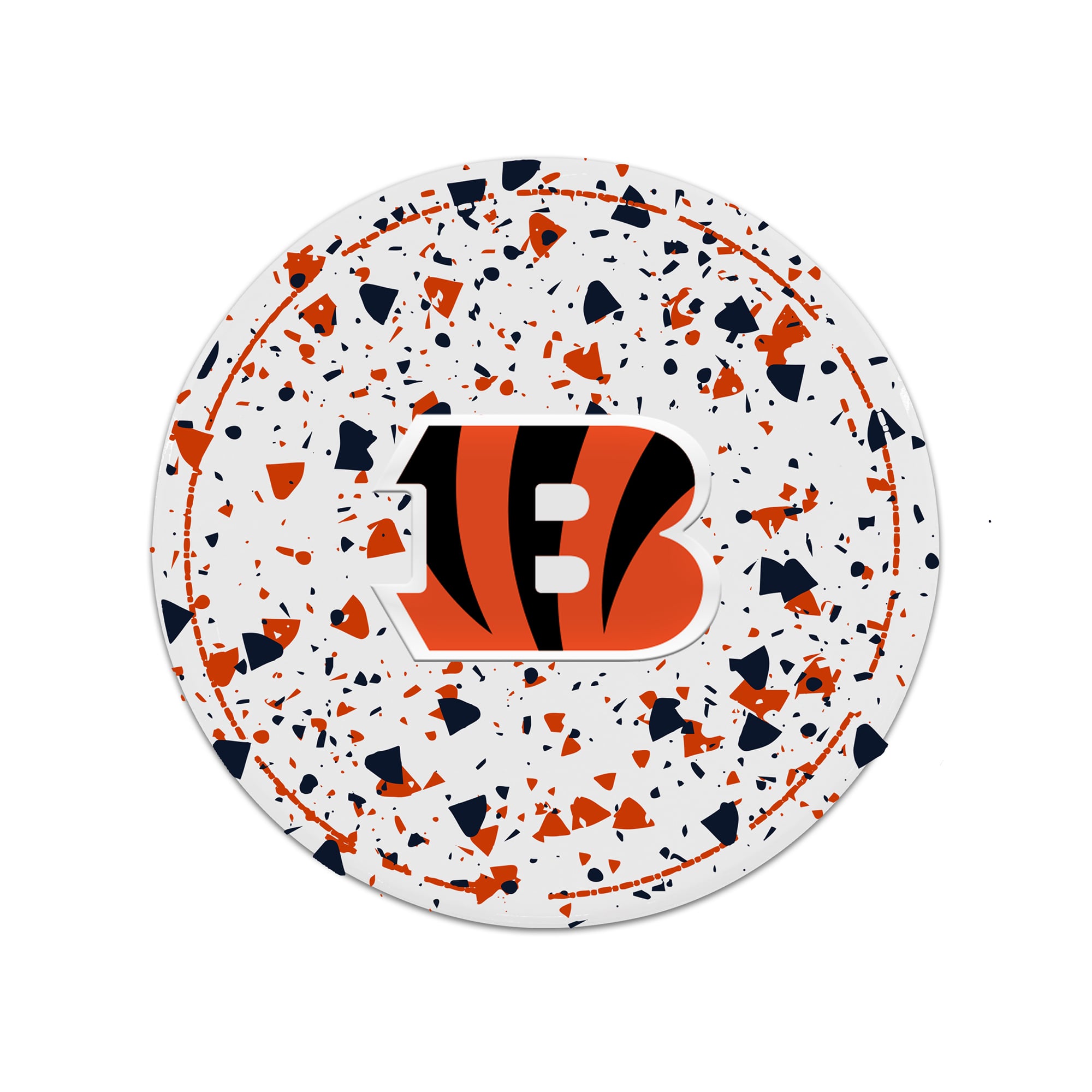 The Memory Company Cincinnati Bengals Circle Ceramic Coaster Set
