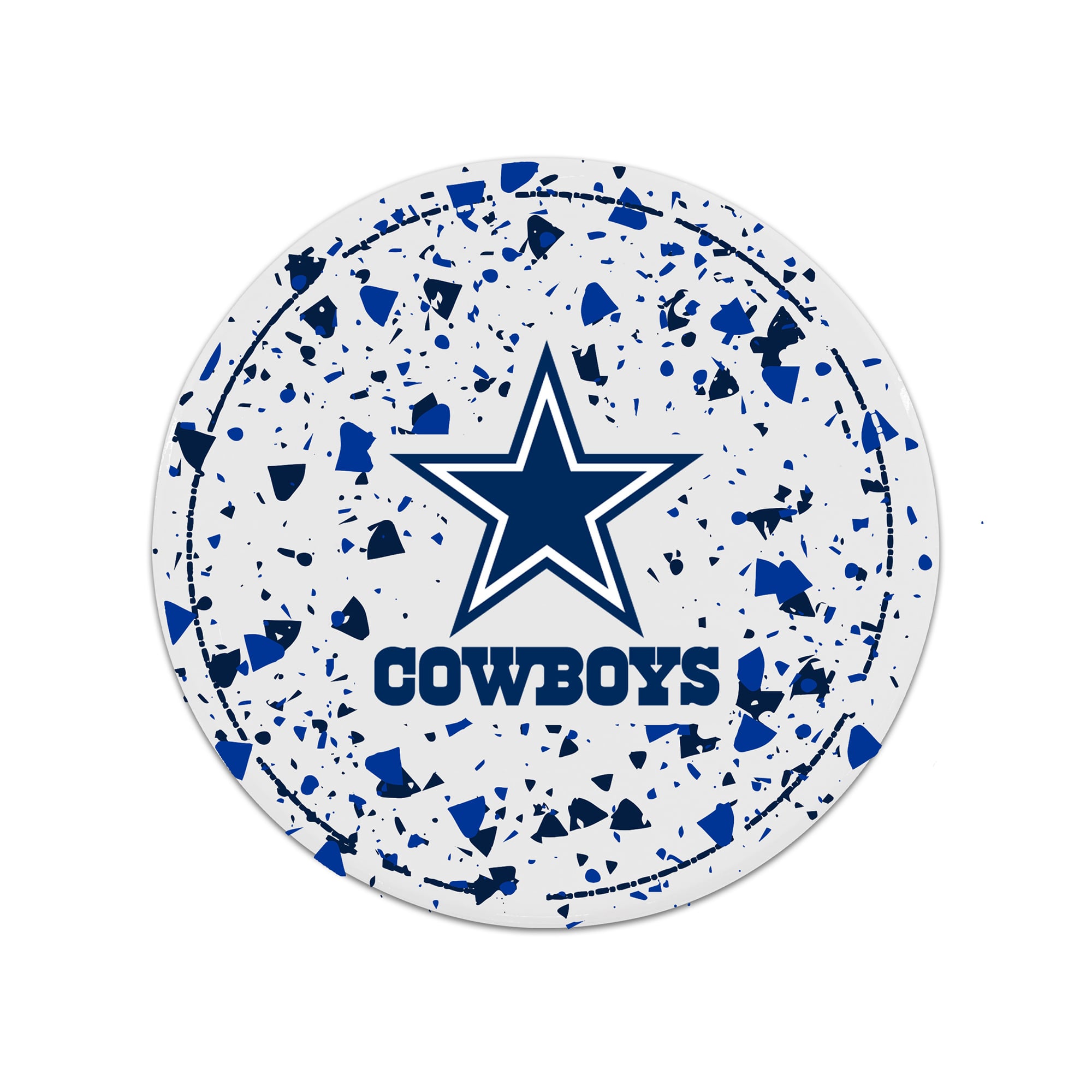 The Memory Company Dallas Cowboys Circle Ceramic Coaster Set