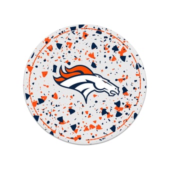The Memory Company Denver Broncos Circle Ceramic Coaster Set