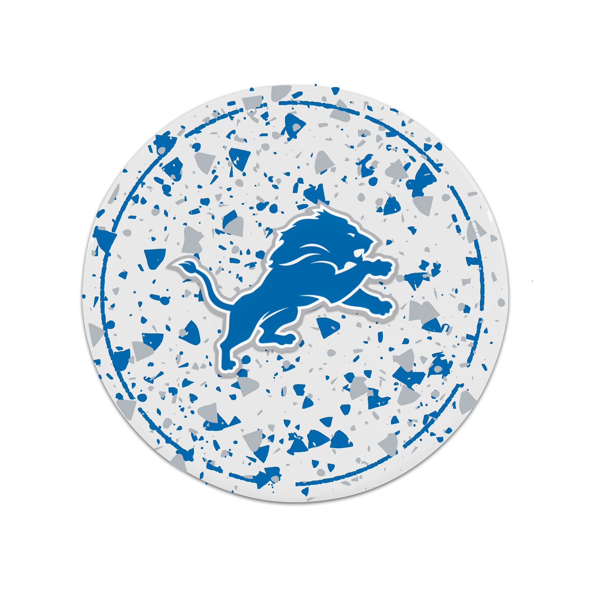 The Memory Company Detroit Lions Circle Ceramic Coaster Set