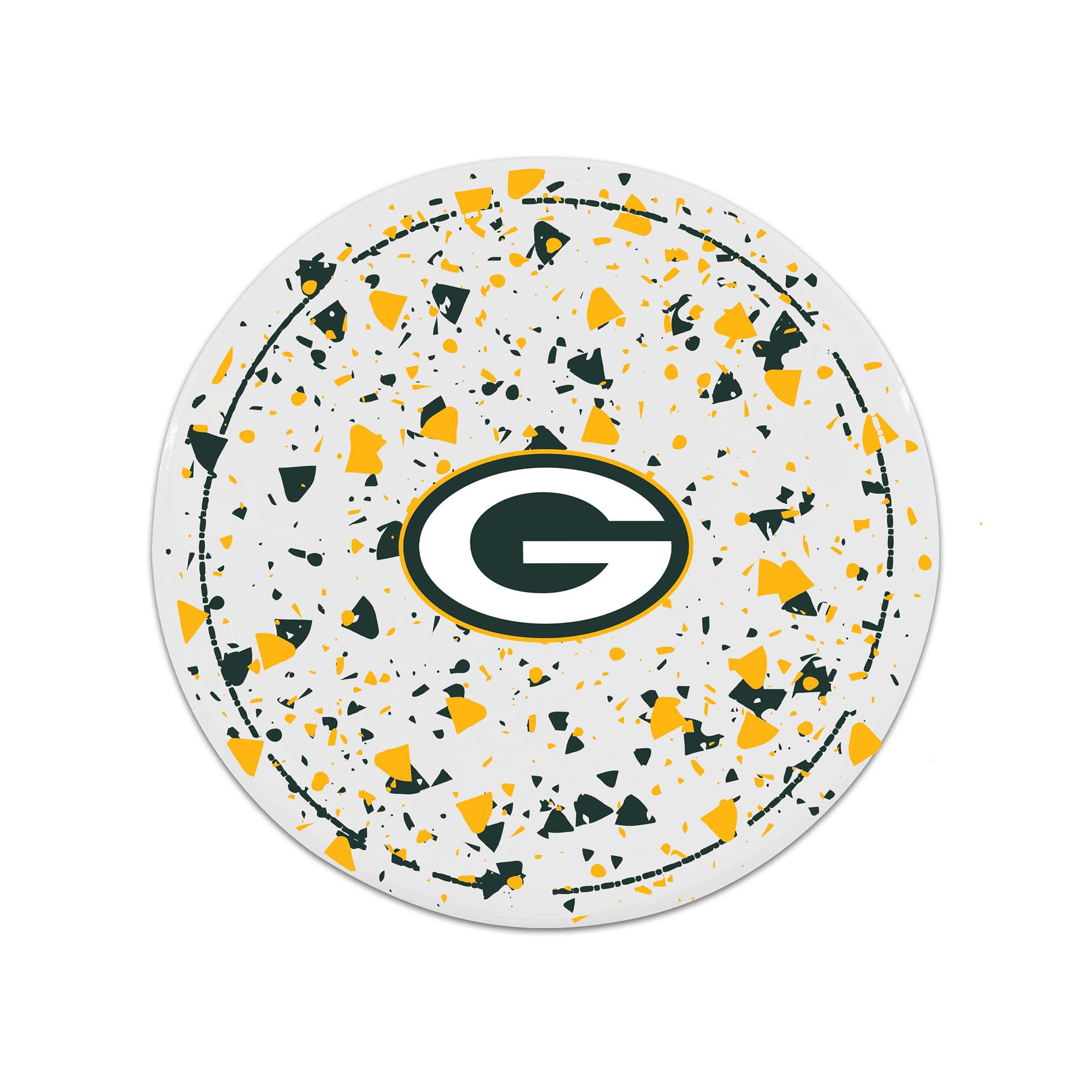 The Memory Company Green Bay Packers Circle Ceramic Coaster Set