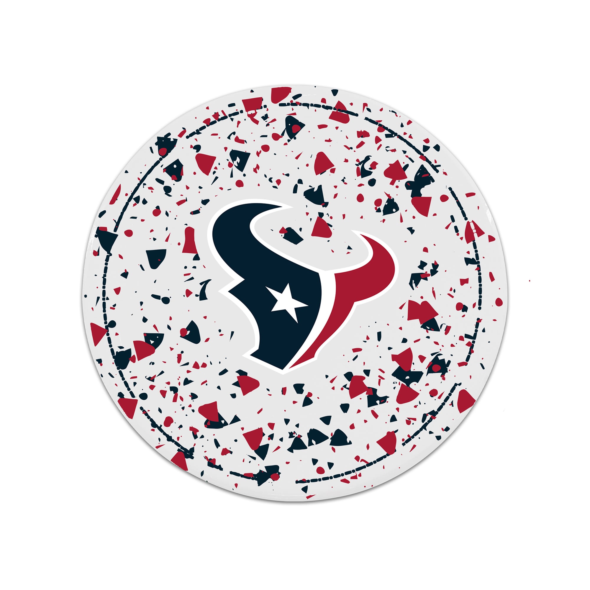 The Memory Company Houston Texans Circle Ceramic Coaster Set