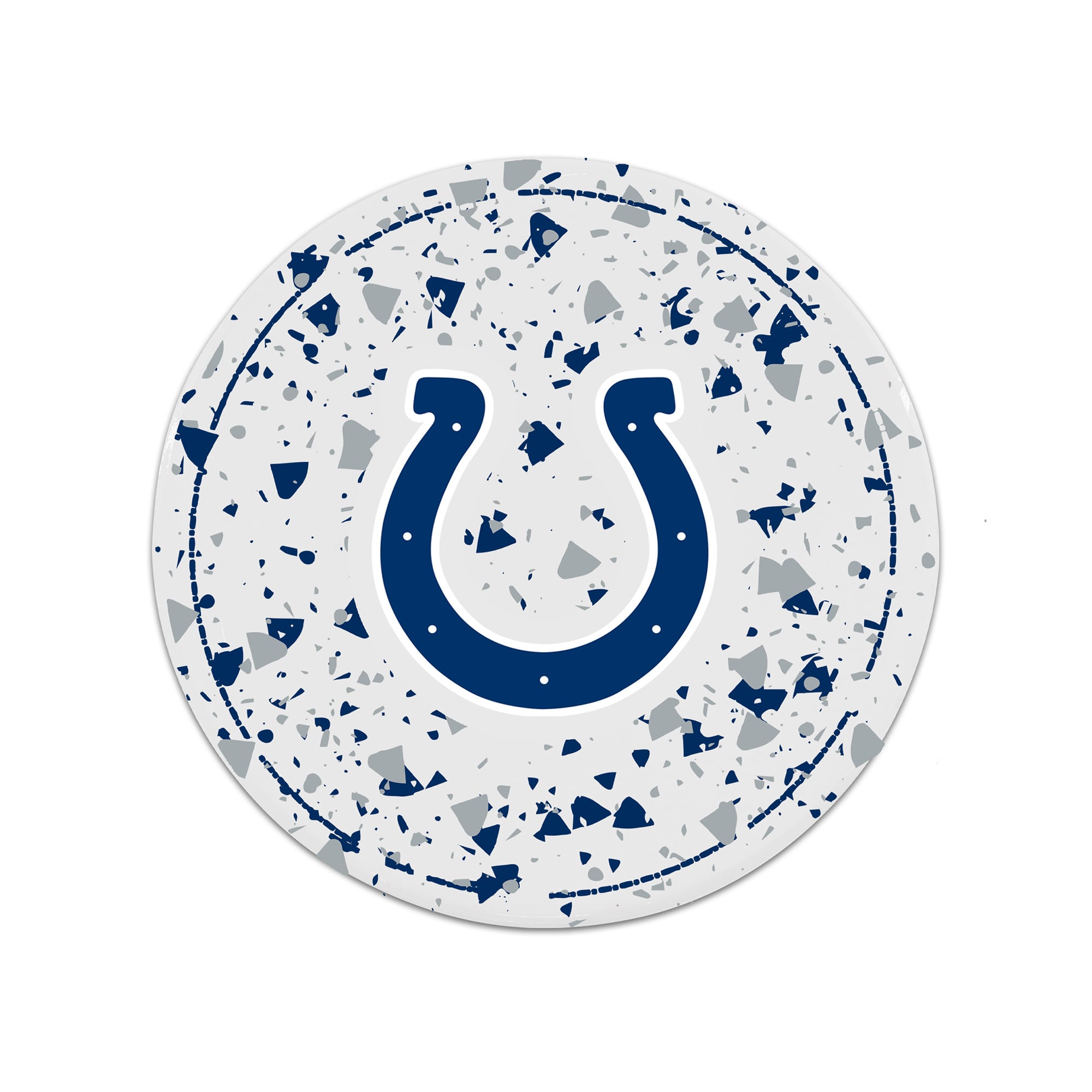 The Memory Company Indianapolis Colts Circle Ceramic Coaster Set
