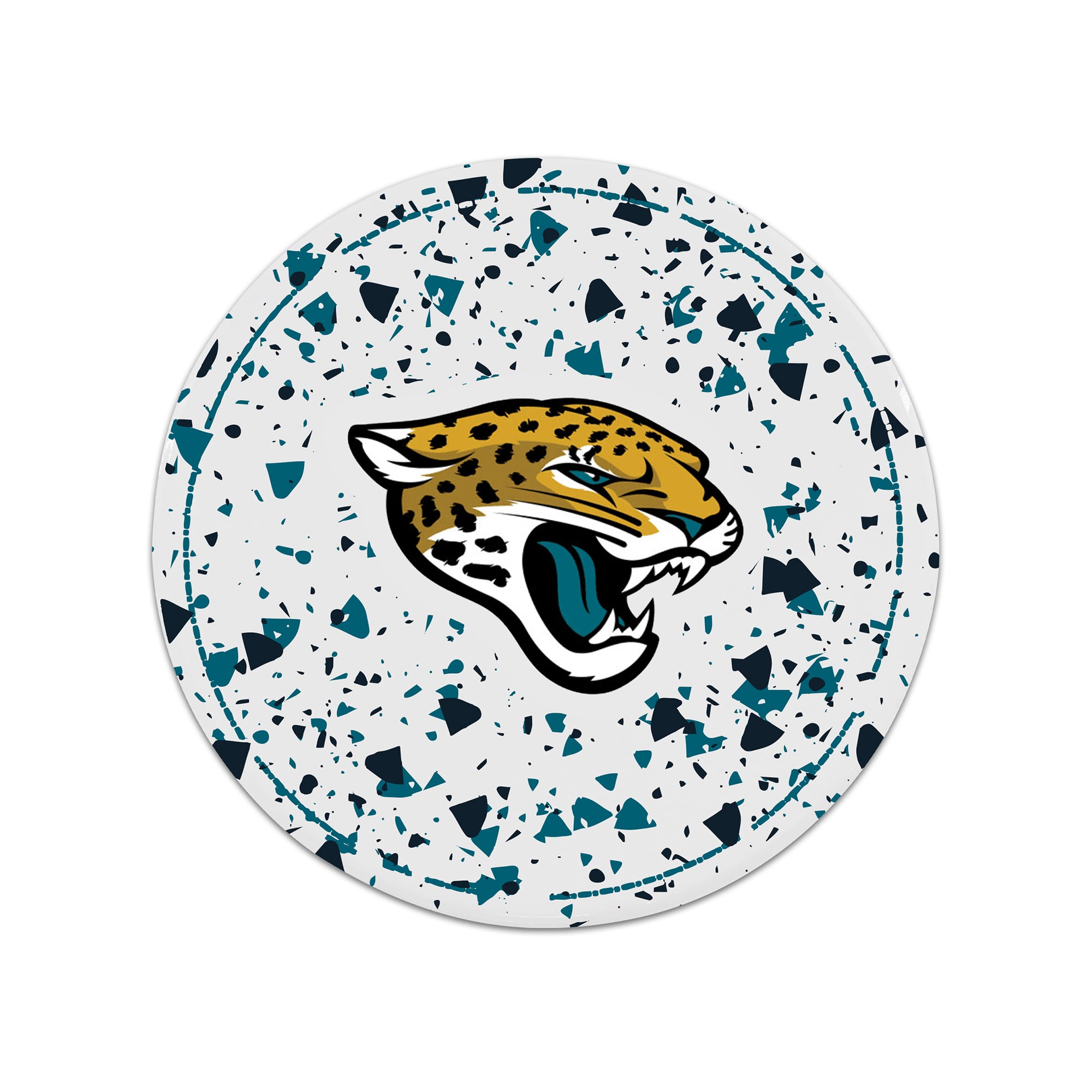The Memory Company Jacksonville Jaguars Circle Ceramic Coaster Set