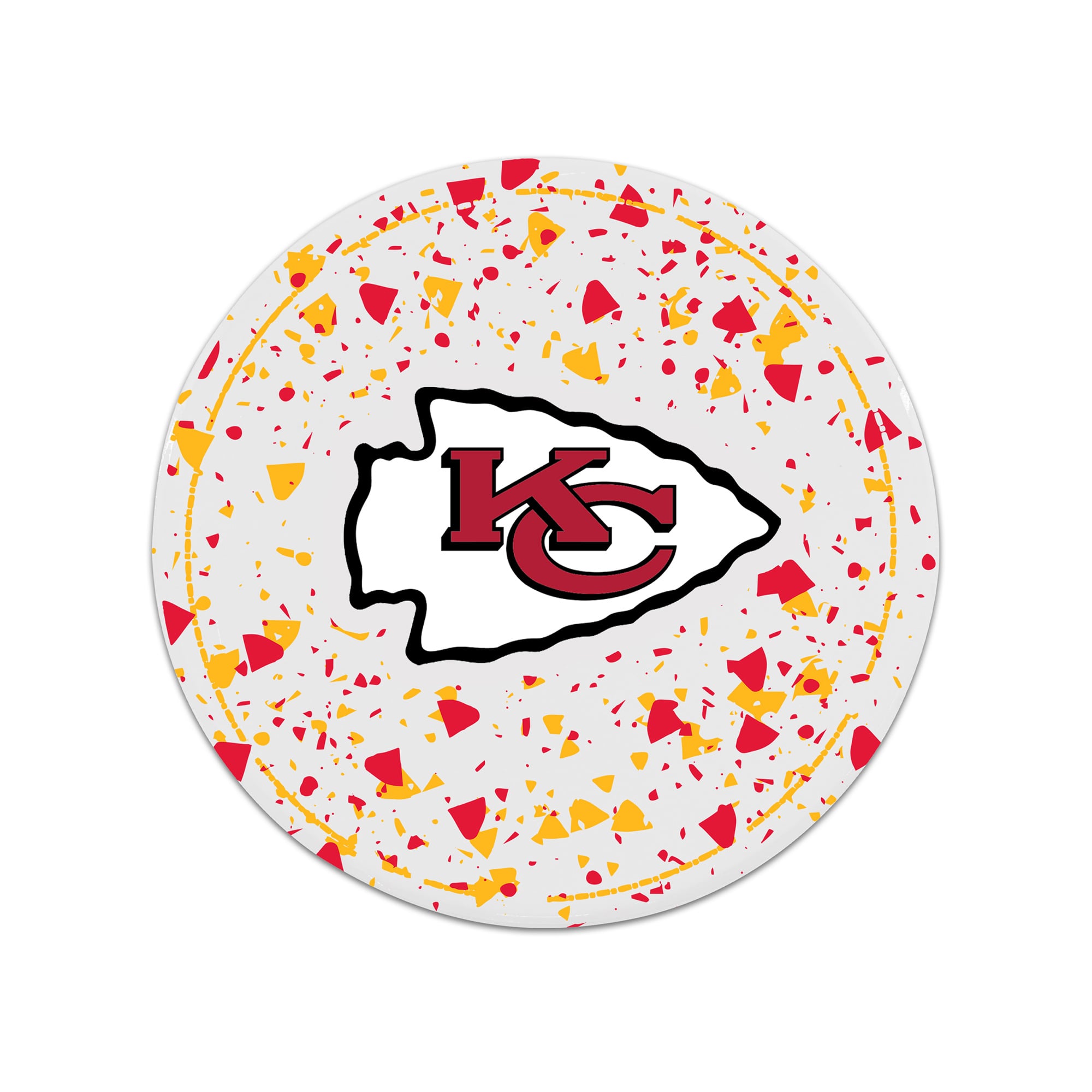 The Memory Company Kansas City Chiefs Circle Ceramic Coaster Set
