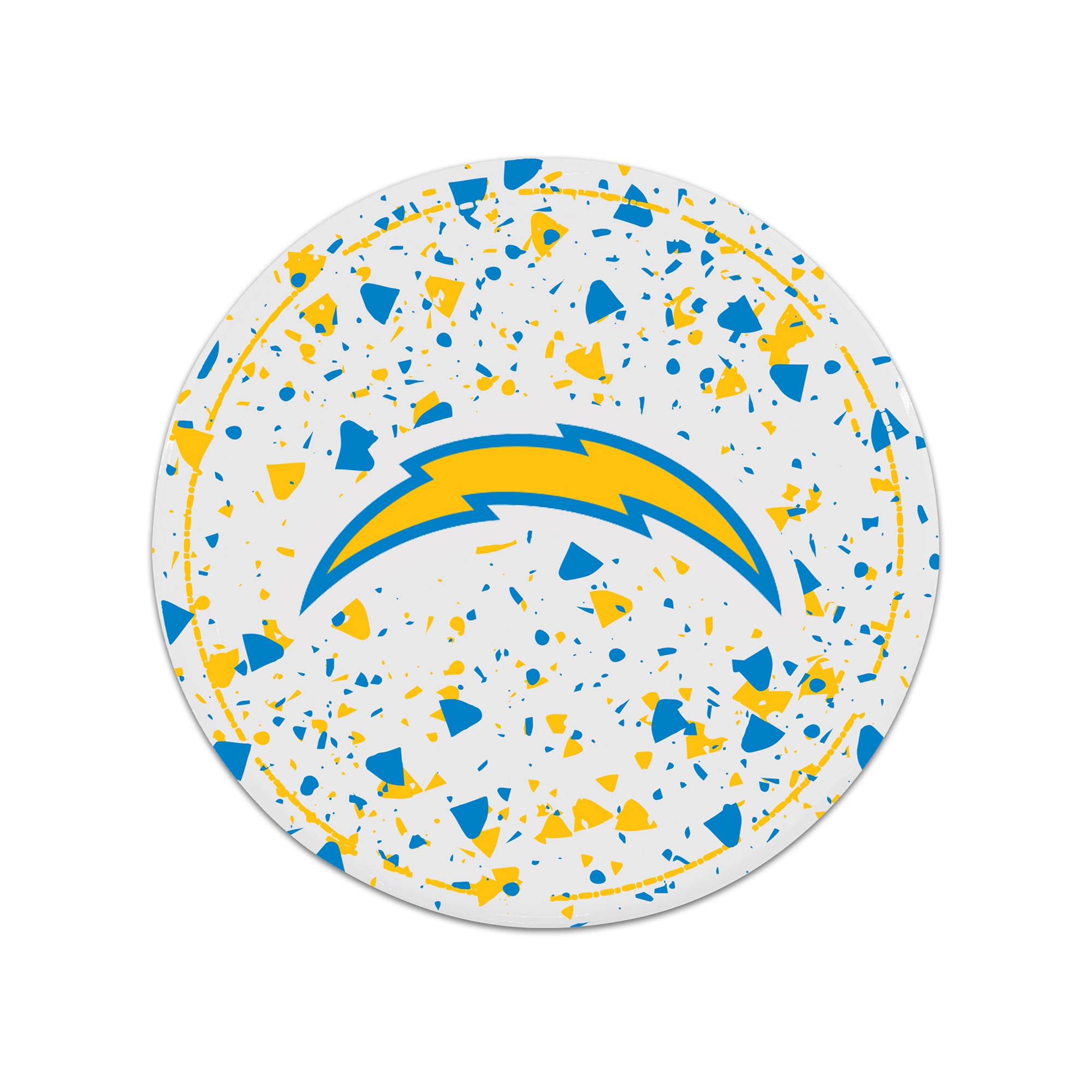 The Memory Company Los Angeles Chargers Circle Ceramic Coaster Set