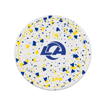 The Memory Company Los Angeles Rams Circle Ceramic Coaster Set