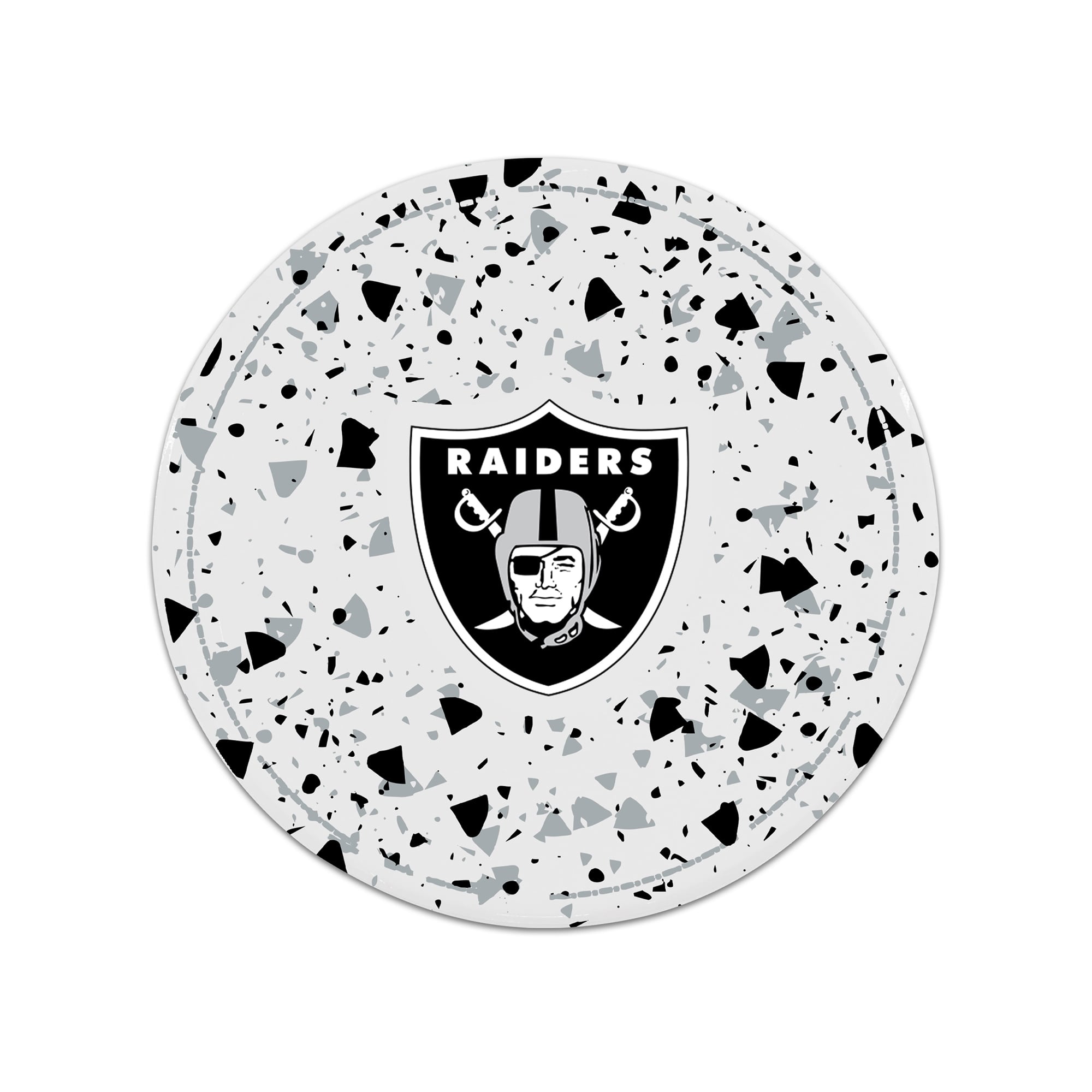 The Memory Company Las Vegas Raiders Circle Ceramic Coaster Set