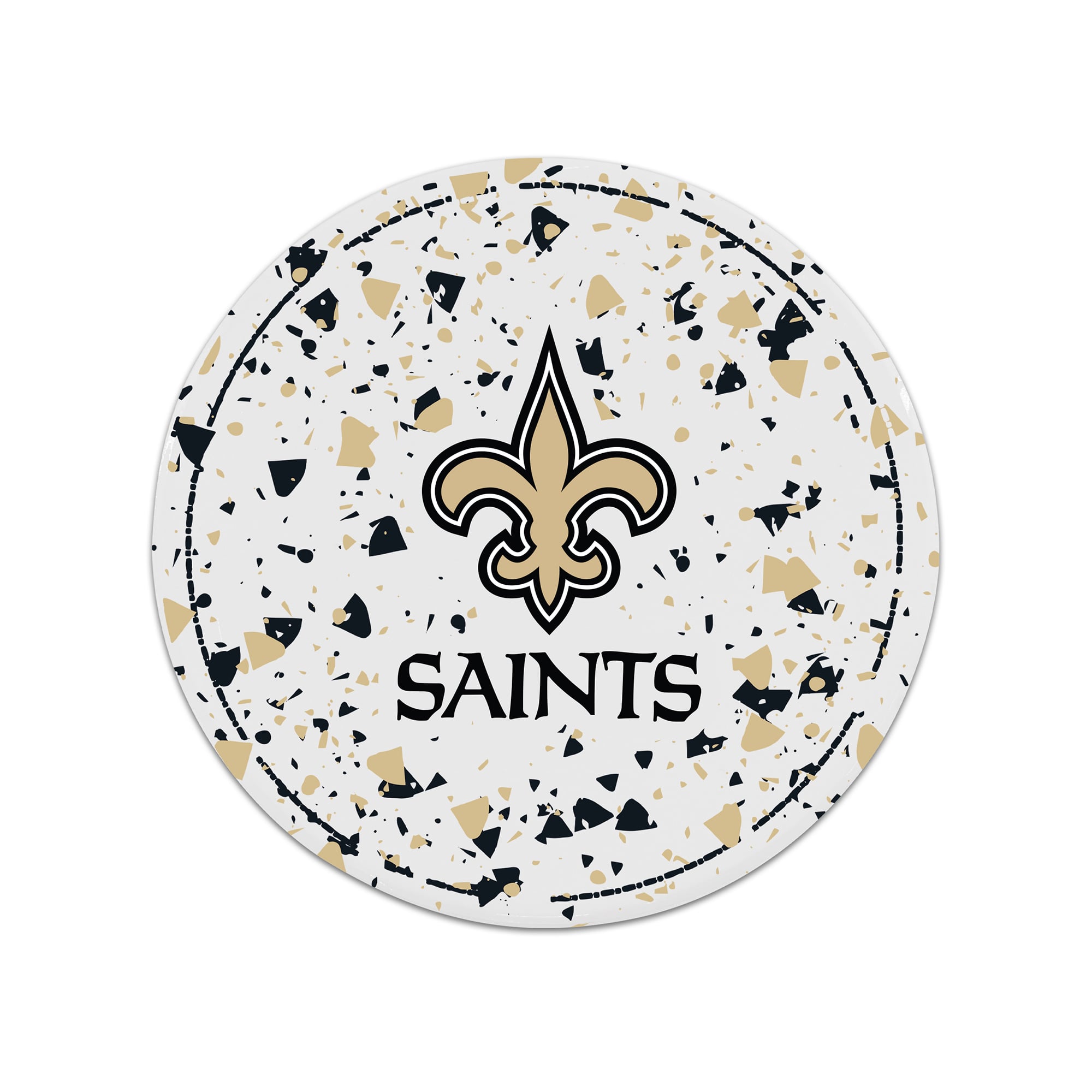The Memory Company New Orleans Saints Circle Ceramic Coaster Set