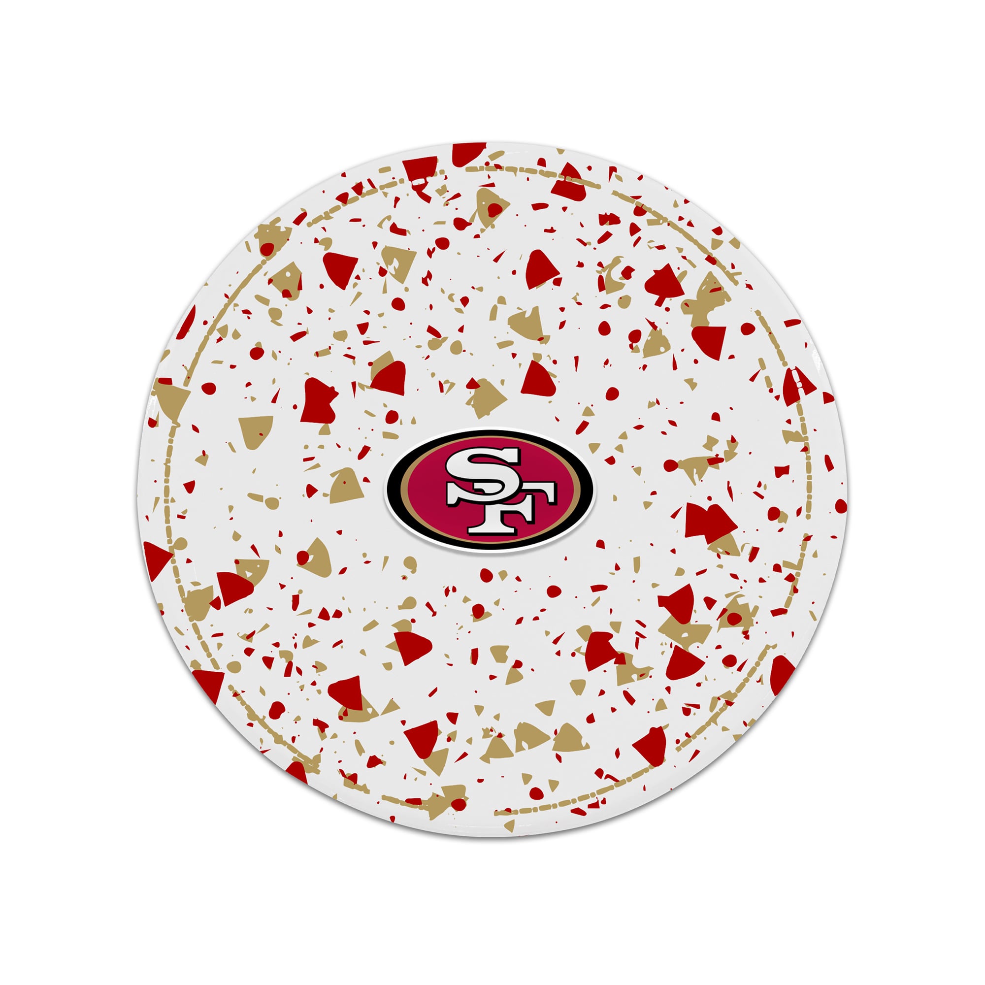 The Memory Company San Francisco 49ers Circle Ceramic Coaster Set