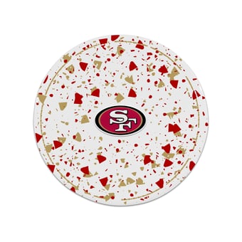 The Memory Company San Francisco 49ers Circle Ceramic Coaster Set