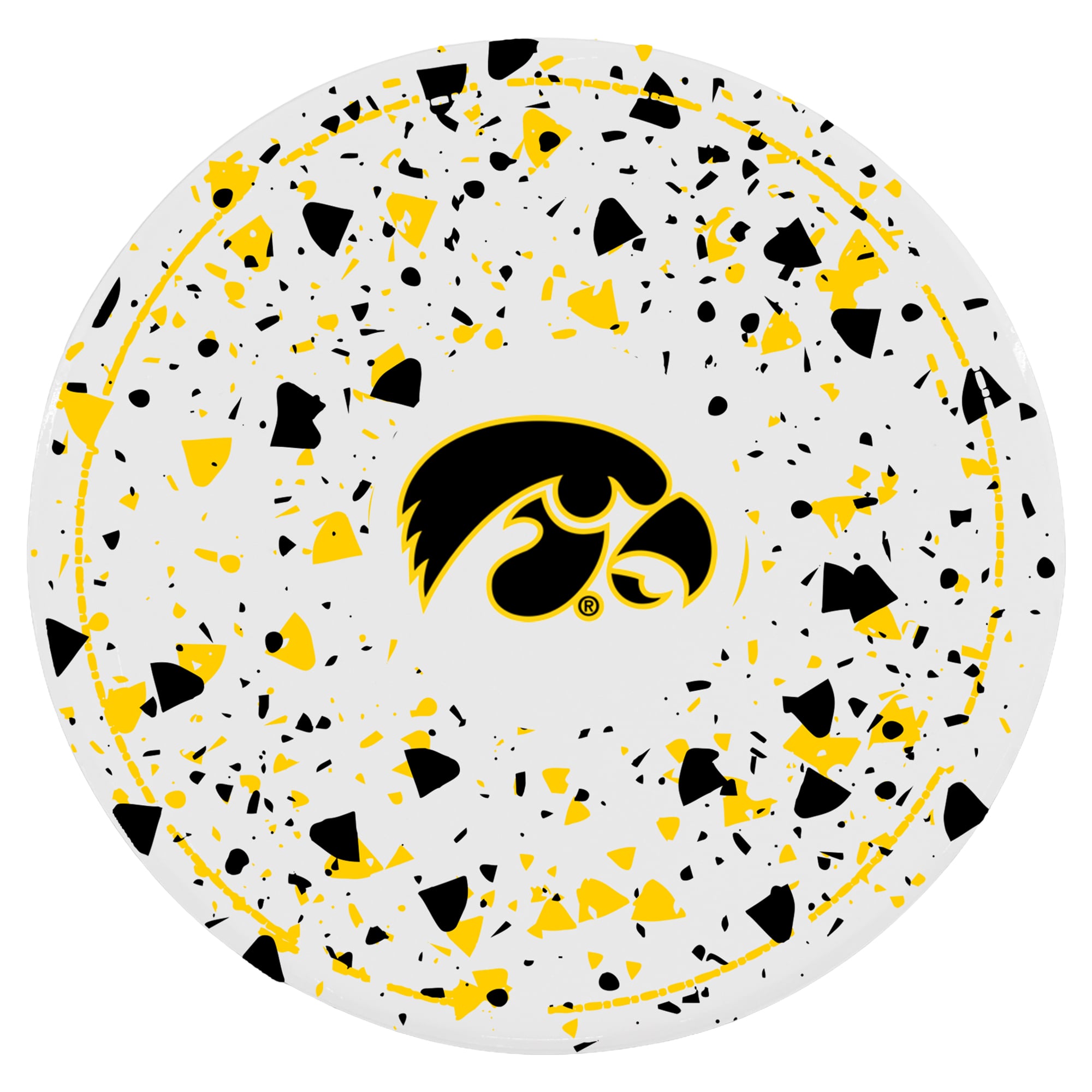 The Memory Company Iowa Hawkeyes Circle Ceramic Coaster Set
