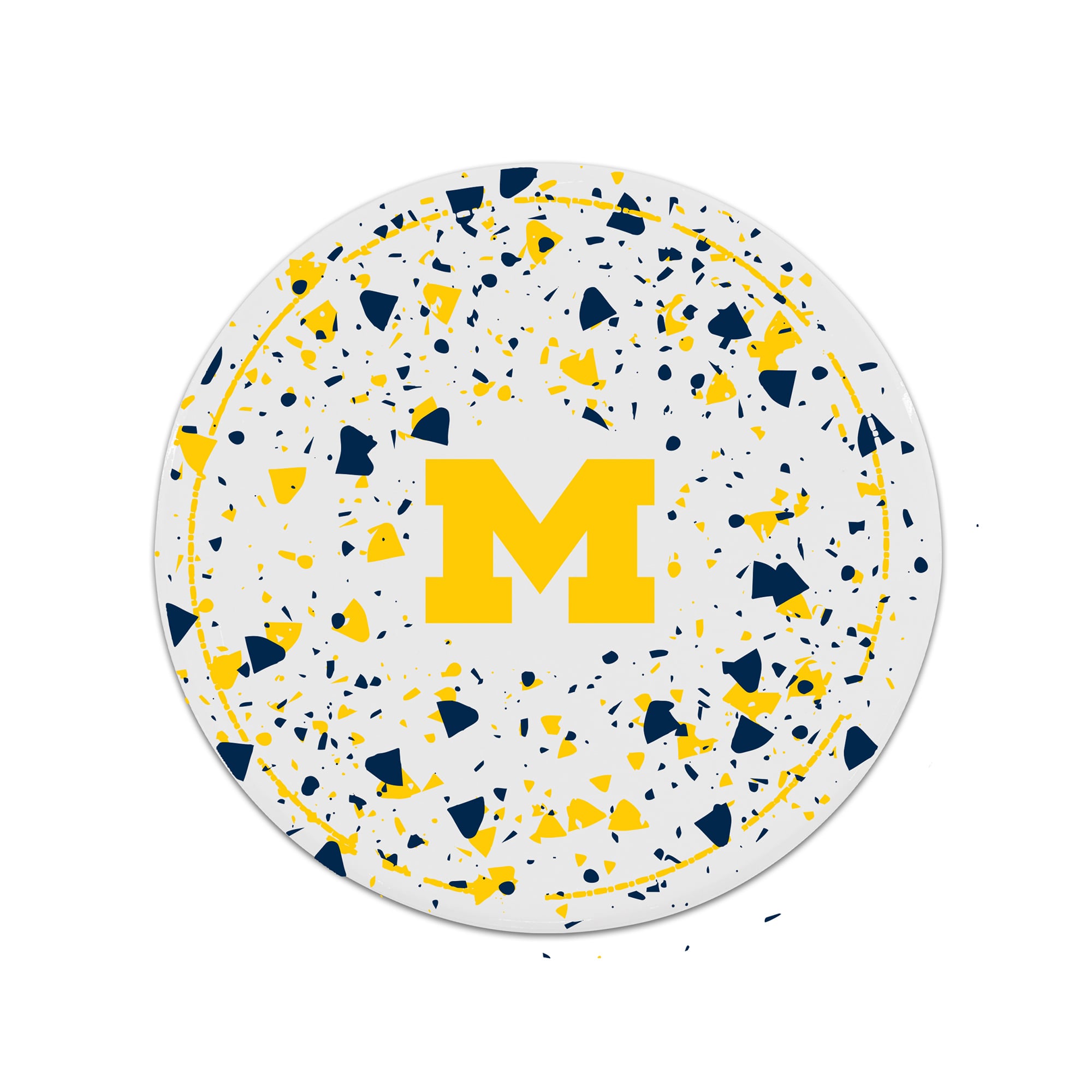 The Memory Company Michigan Wolverines Circle Ceramic Coaster Set