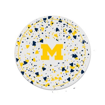 The Memory Company Michigan Wolverines Circle Ceramic Coaster Set