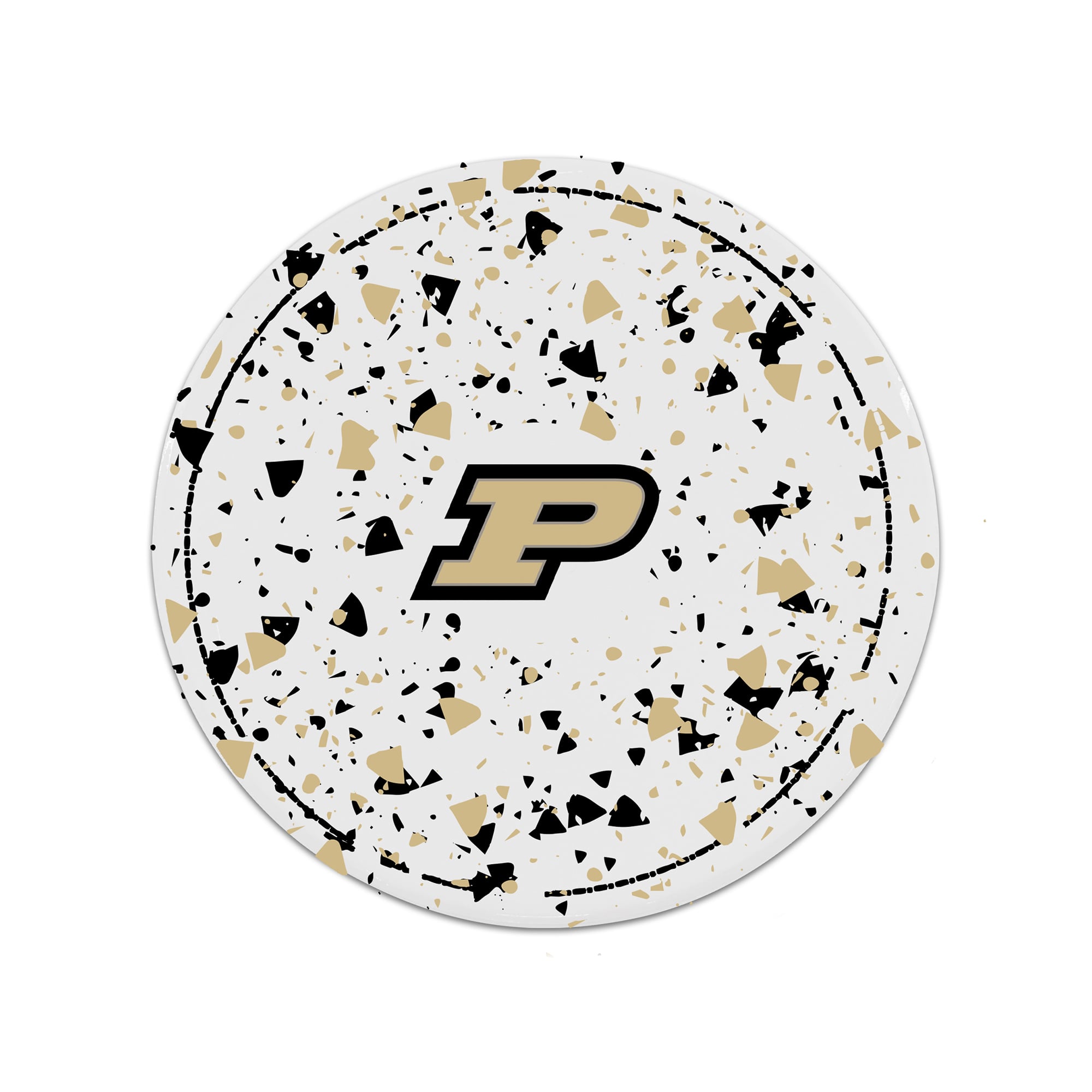 The Memory Company Purdue Boilermakers Circle Ceramic Coaster Set