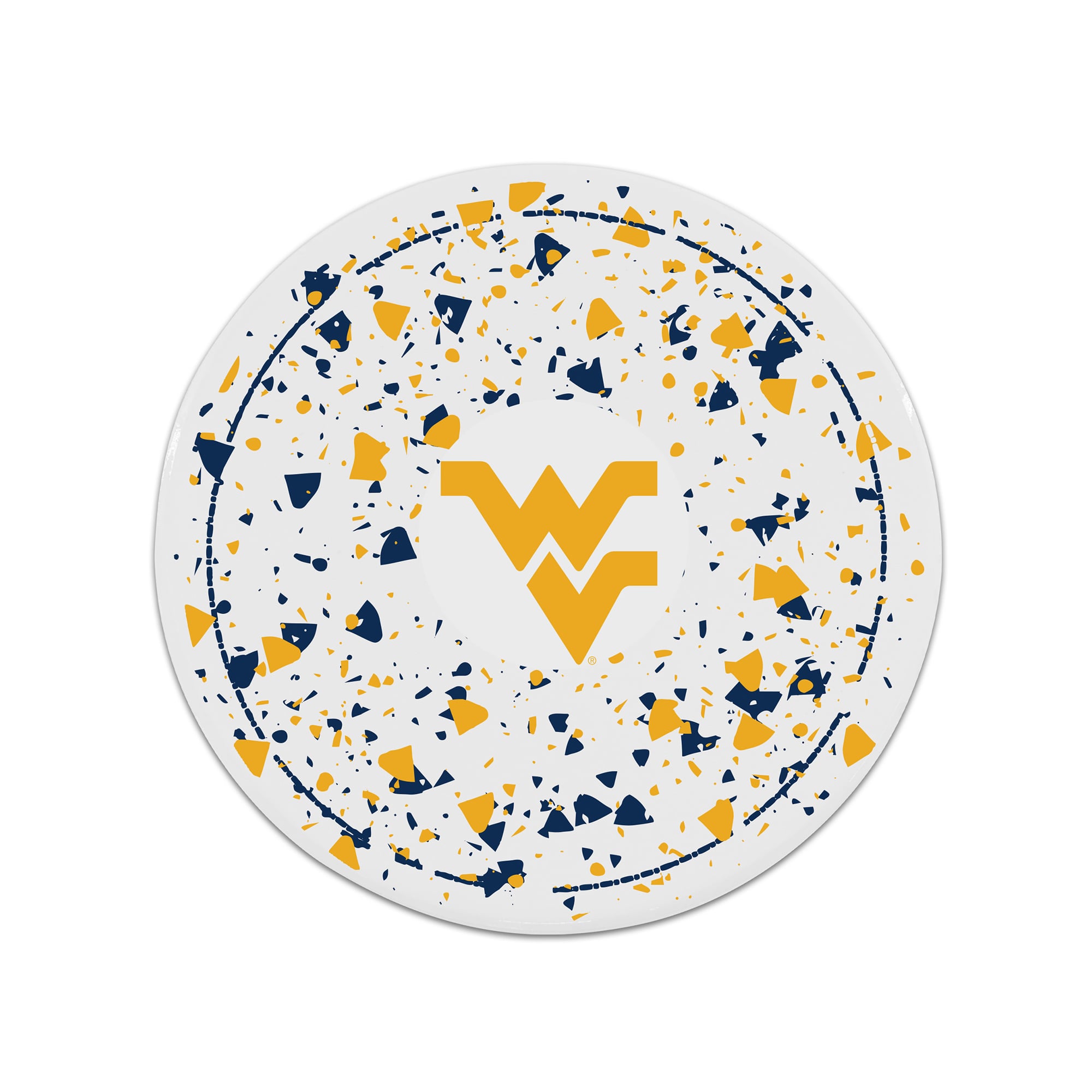 The Memory Company West Virginia Mountaineers Circle Ceramic Coaster Set