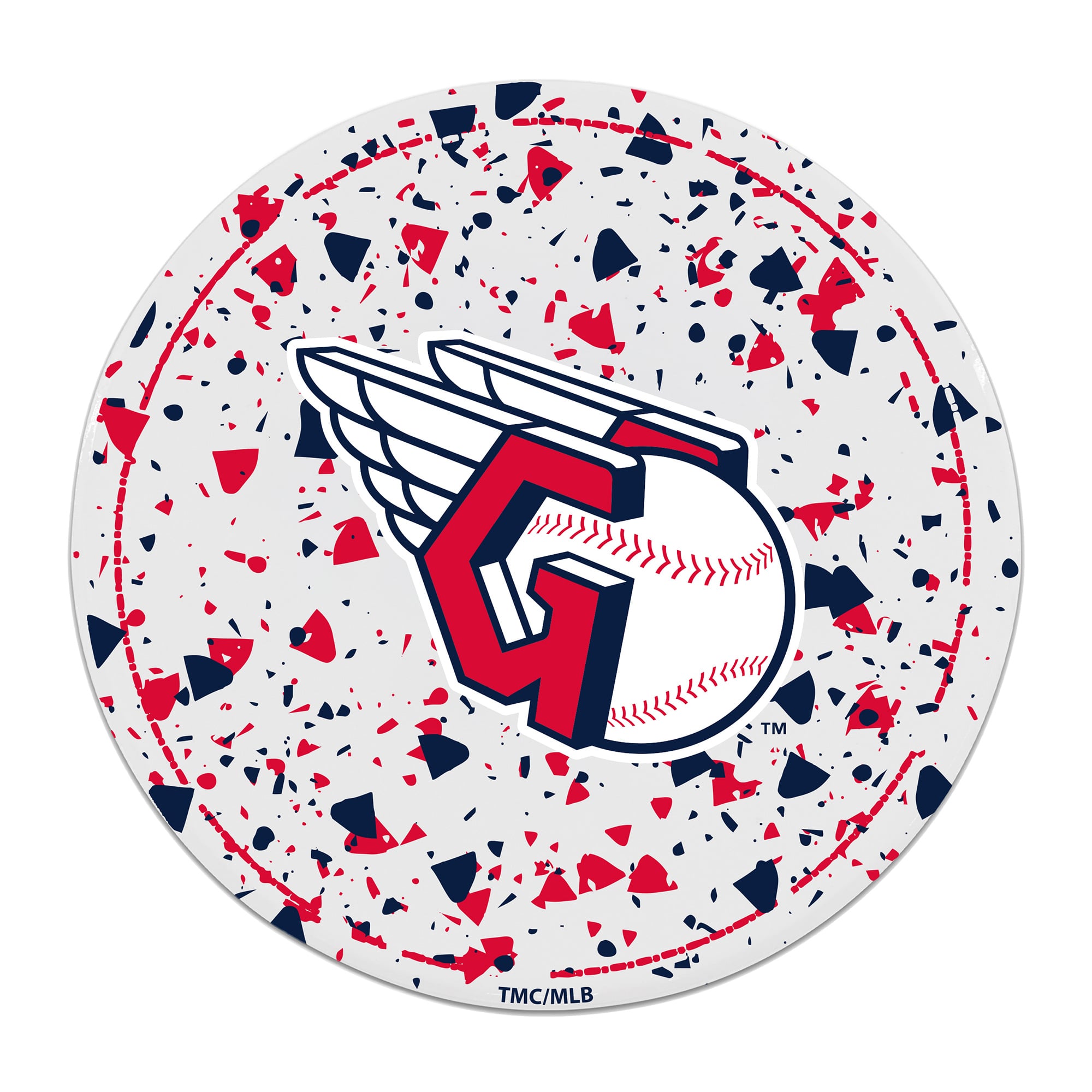 The Memory Company Cleveland Guardians Circle Ceramic Coaster Set