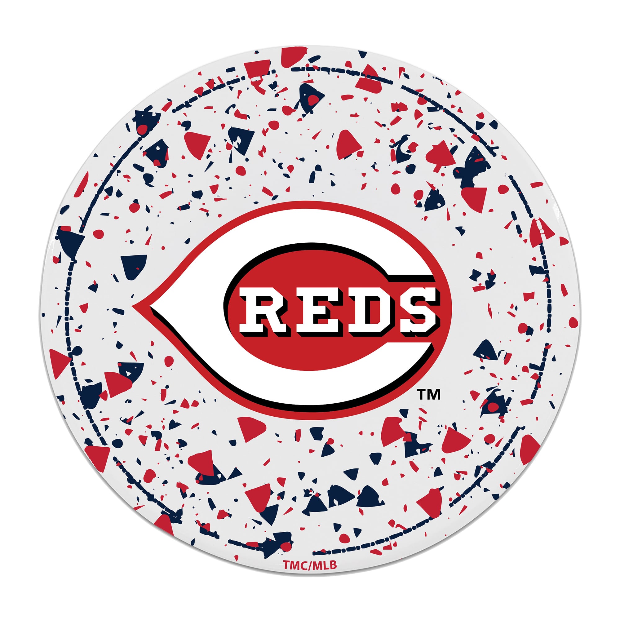 The Memory Company Cincinnati Reds Circle Ceramic Coaster Set