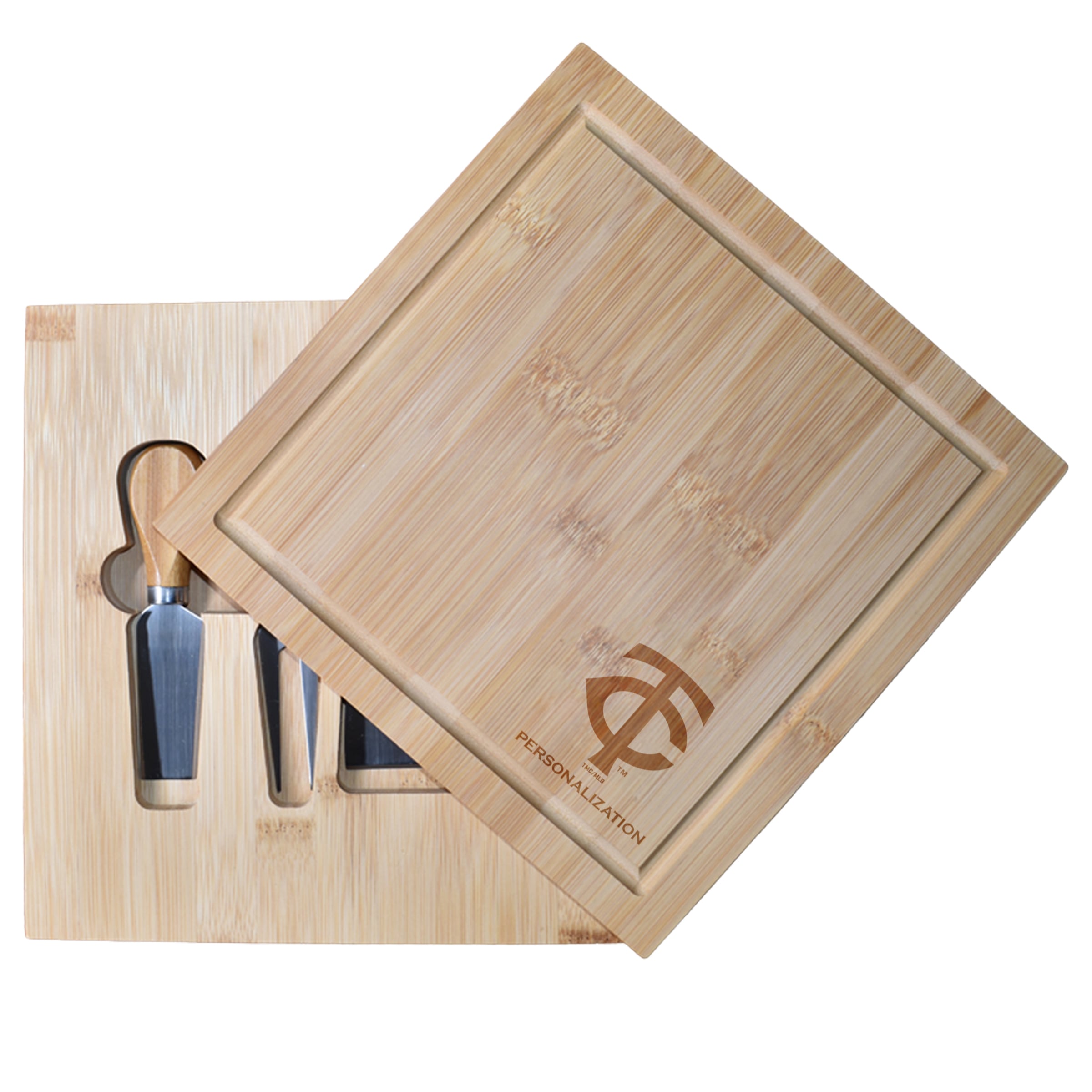 Minnesota Twins Customized Bamboo Cutting Board with Utensils