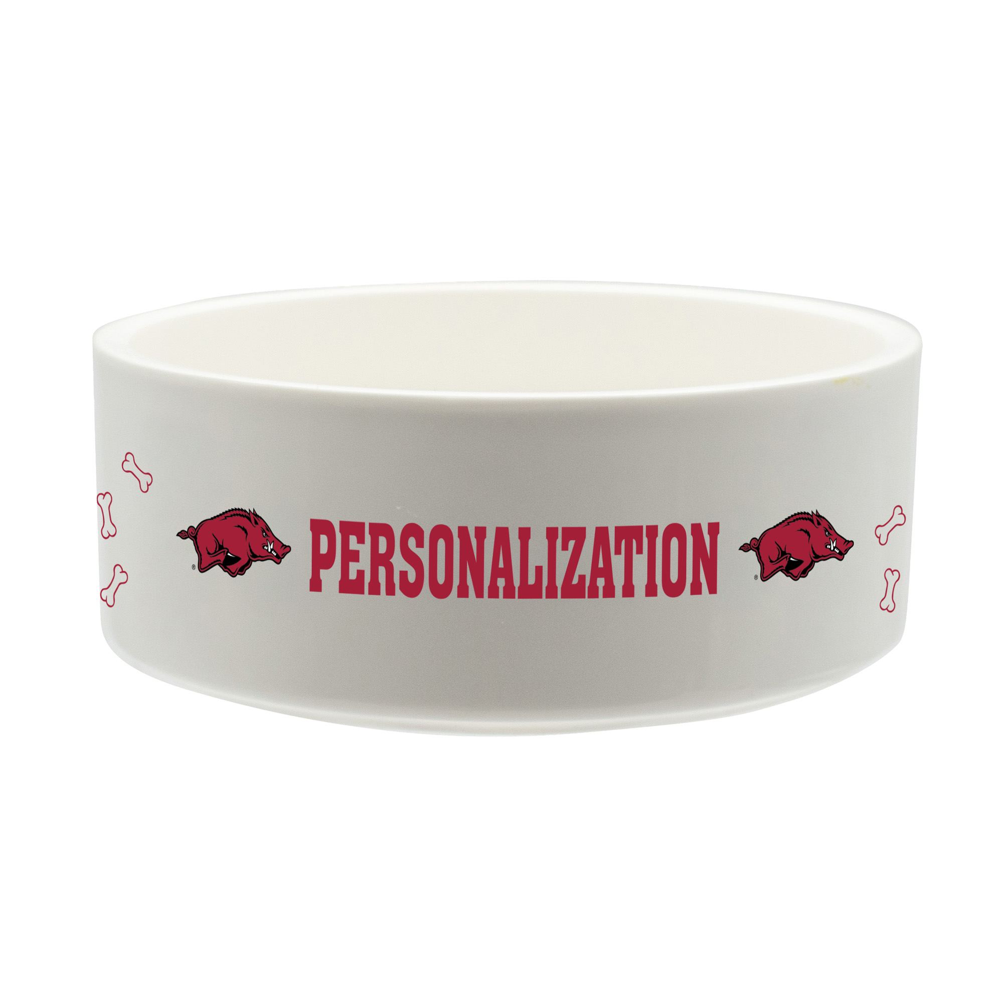 The Memory Company Arkansas Razorbacks 35oz. Personalized Ceramic Pet Bowl