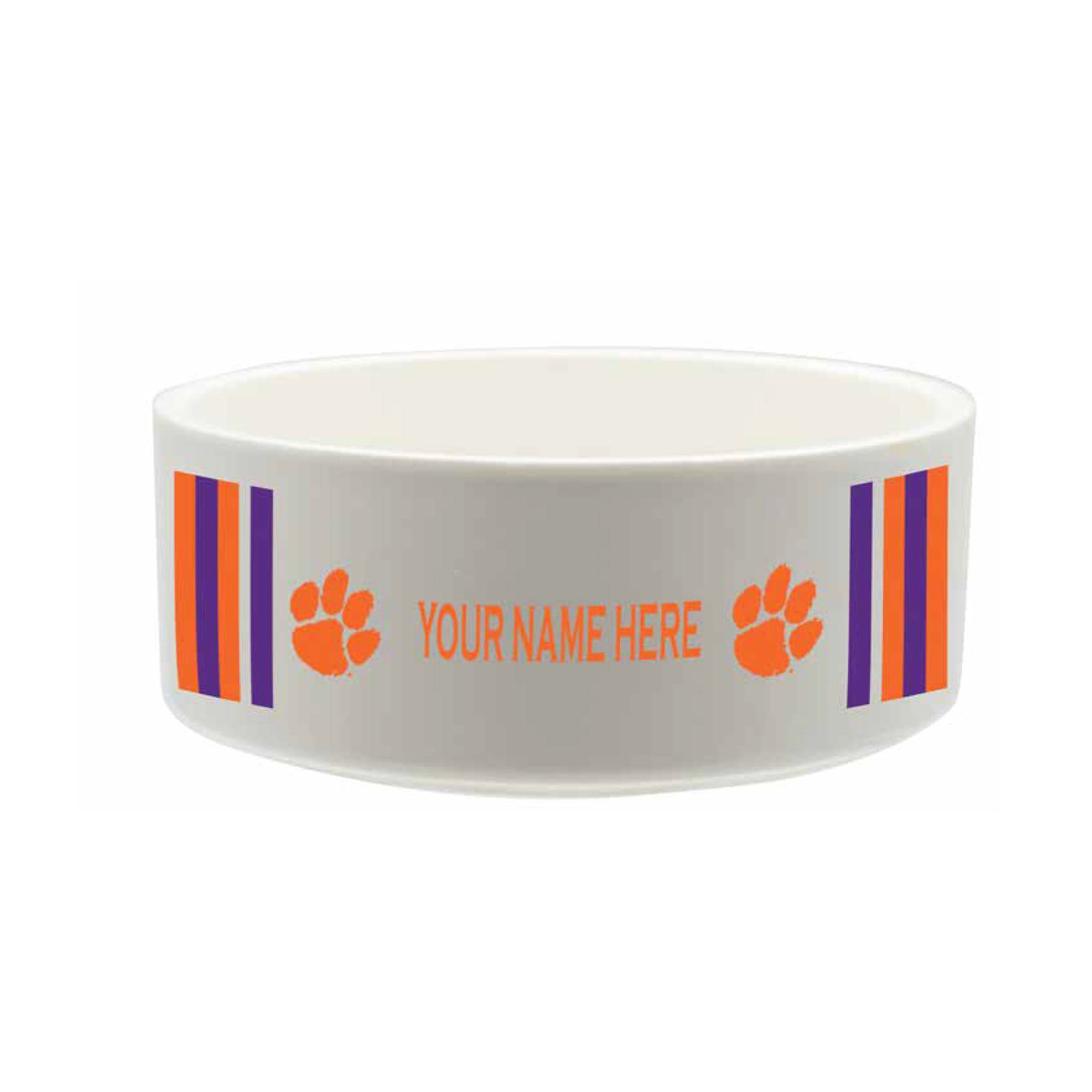 The Memory Company Clemson Tigers 35oz. Personalized Ceramic Pet Bowl