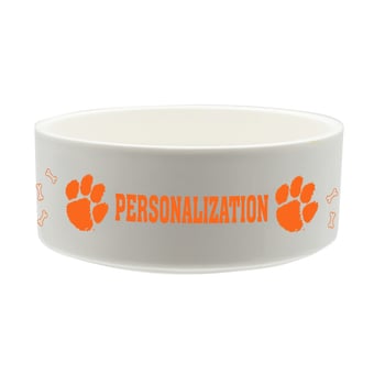 The Memory Company Clemson Tigers 35oz. Personalized Ceramic Pet Bowl