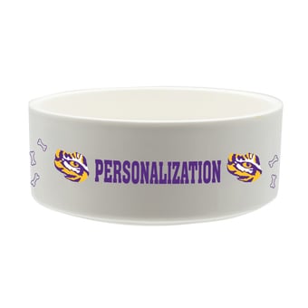The Memory Company LSU Tigers 35oz. Personalized Ceramic Pet Bowl