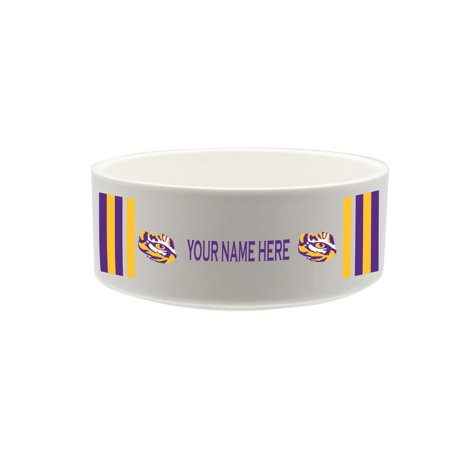 The Memory Company LSU Tigers 35oz. Personalized Ceramic Pet Bowl