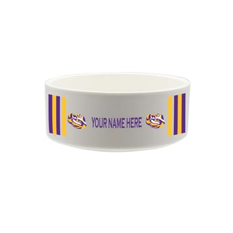 The Memory Company LSU Tigers 35oz. Personalized Ceramic Pet Bowl