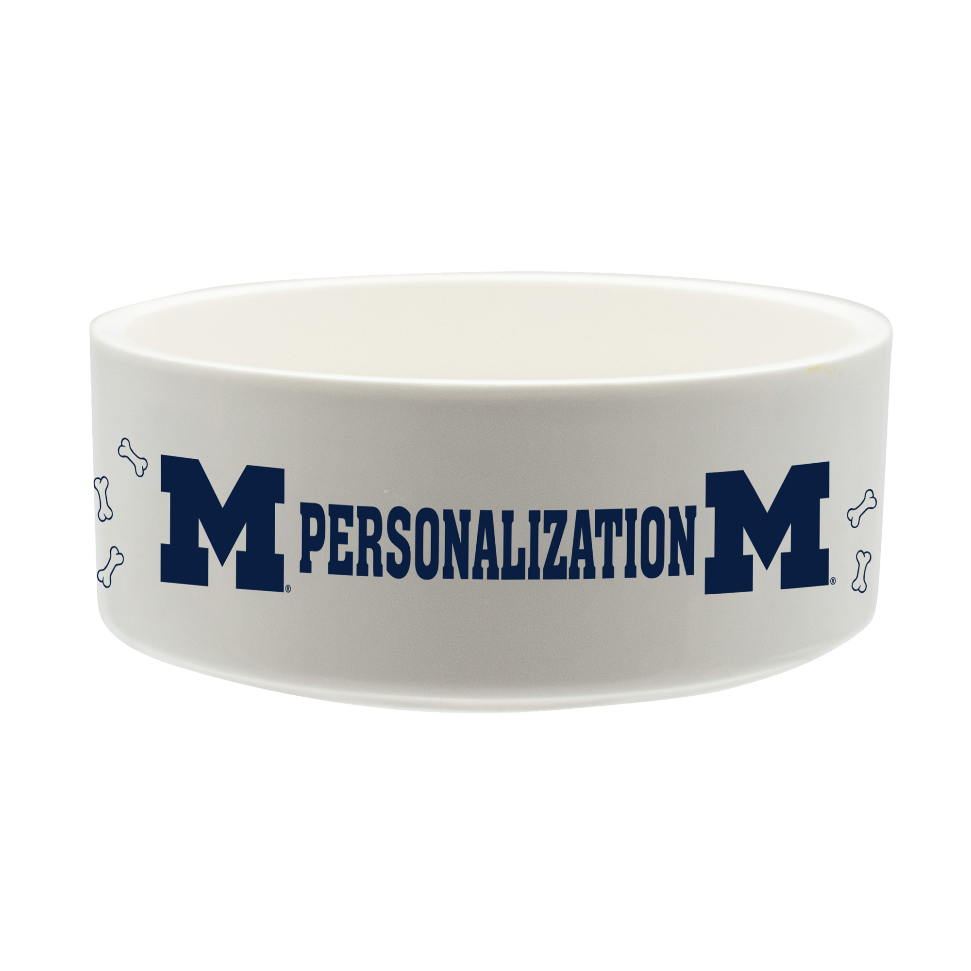 The Memory Company Michigan Wolverines 35oz. Personalized Ceramic Pet Bowl