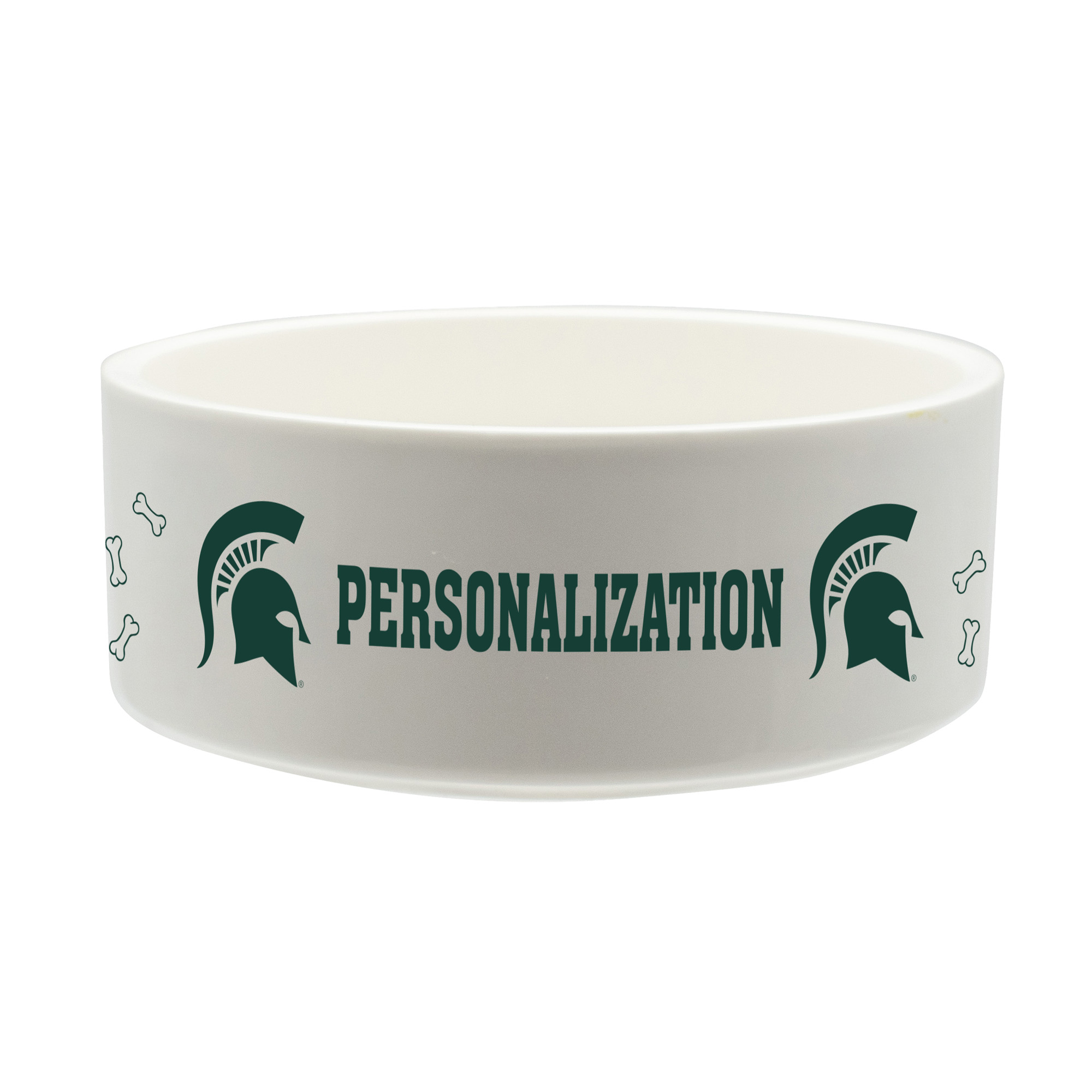 The Memory Company Michigan State Spartans 35oz. Personalized Ceramic Pet Bowl