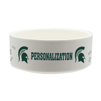 The Memory Company Michigan State Spartans 35oz. Personalized Ceramic Pet Bowl