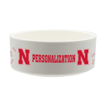 The Memory Company Nebraska Huskers 35oz. Personalized Ceramic Pet Bowl