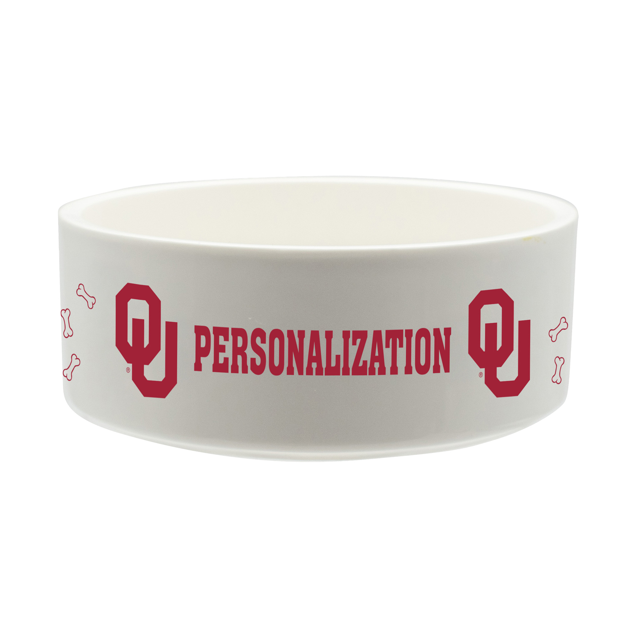 The Memory Company Oklahoma Sooners 35oz. Personalized Ceramic Pet Bowl