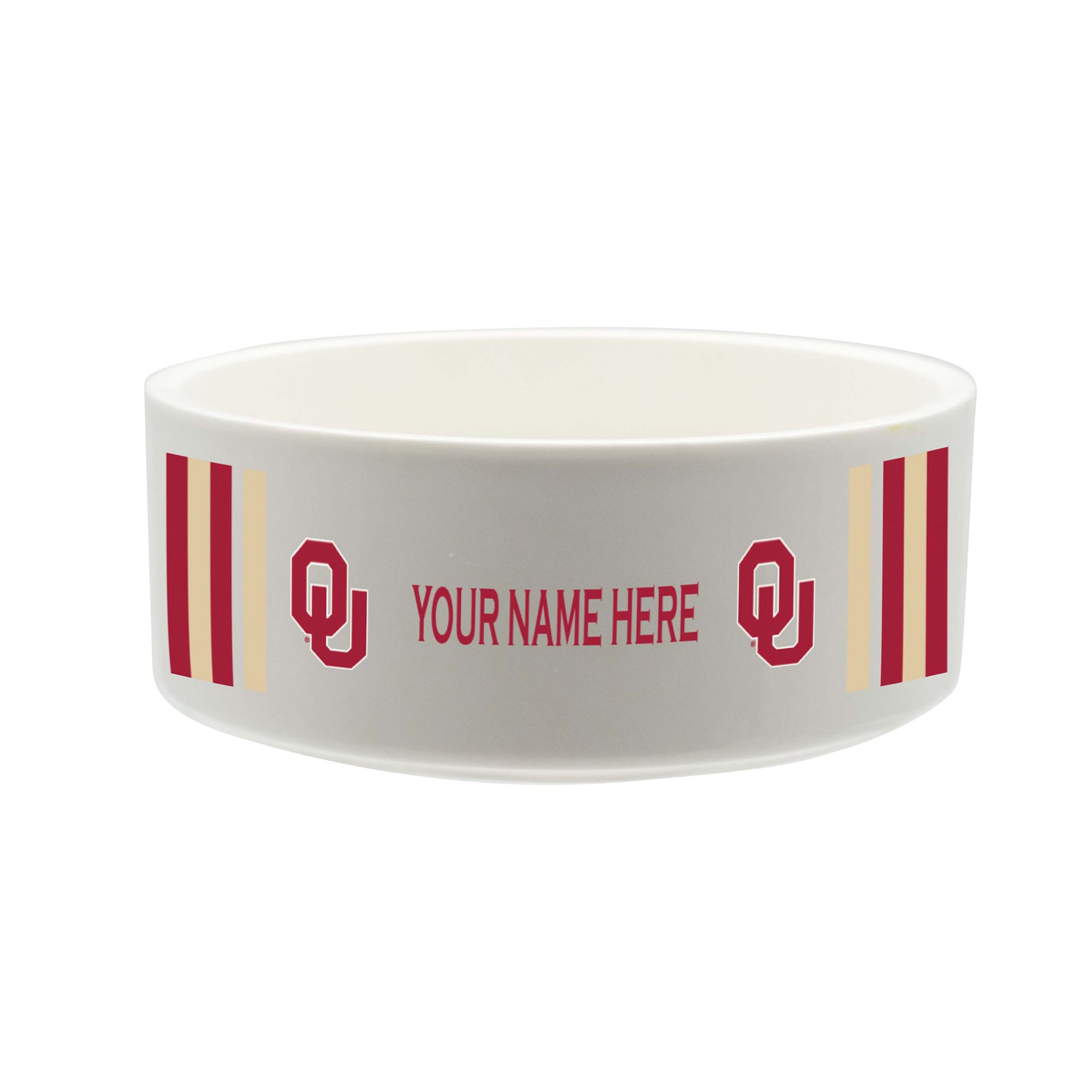 The Memory Company Oklahoma Sooners 35oz. Personalized Ceramic Pet Bowl