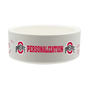 The Memory Company Ohio State Buckeyes 35oz. Personalized Ceramic Pet Bowl