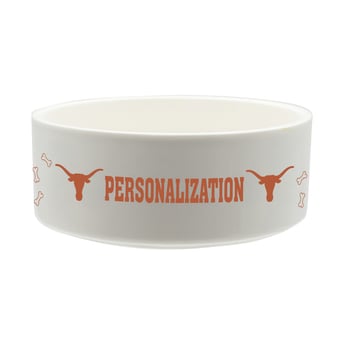 The Memory Company Texas Longhorns 35oz. Personalized Ceramic Pet Bowl