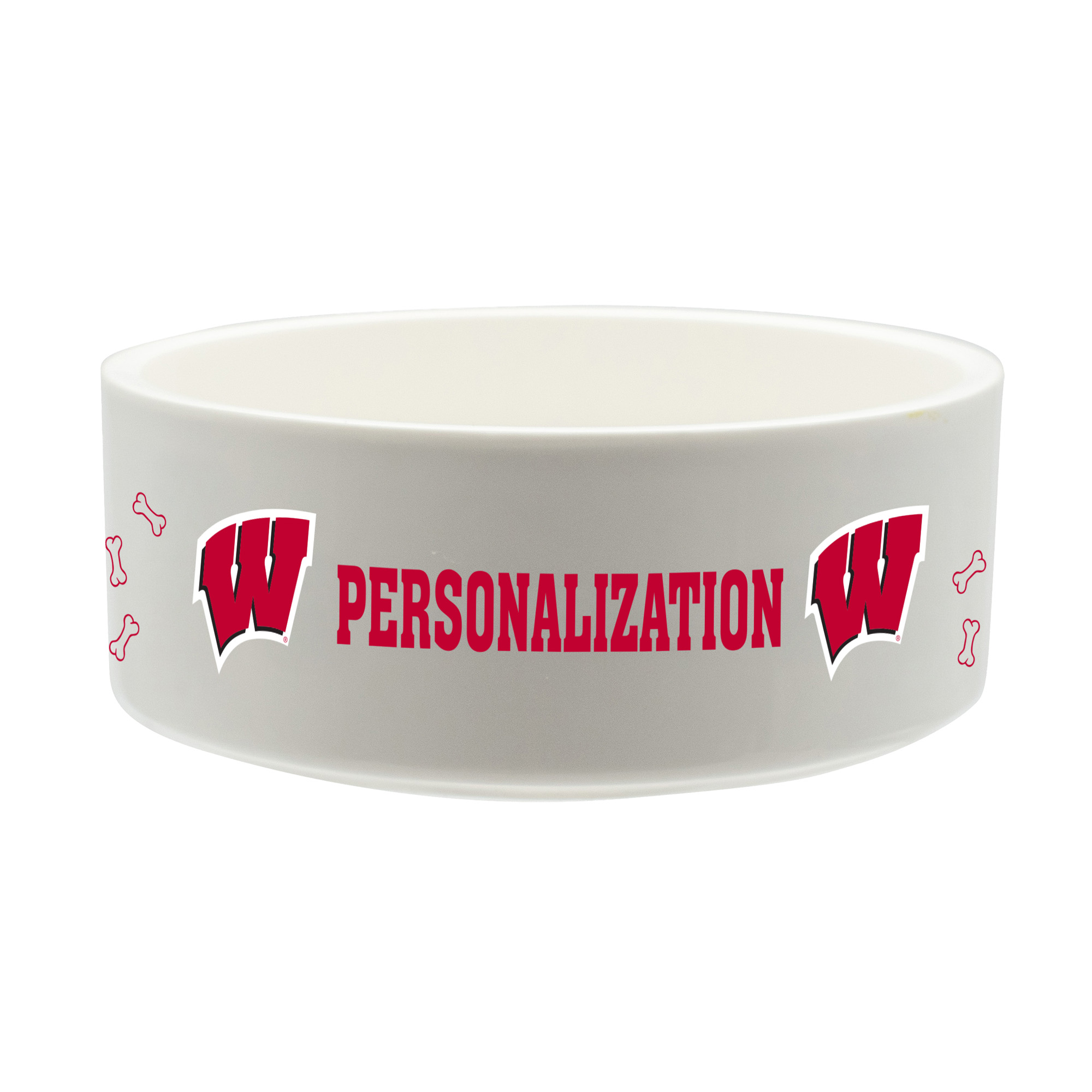 The Memory Company Wisconsin Badgers 35oz. Personalized Ceramic Pet Bowl