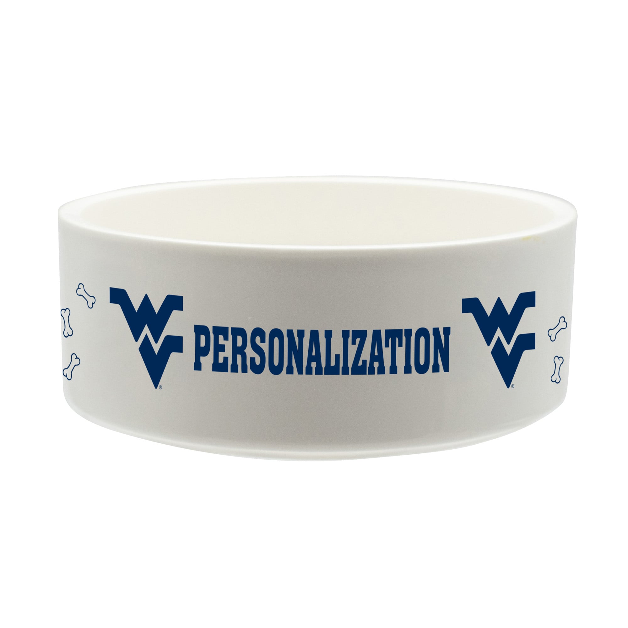 The Memory Company West Virginia Mountaineers 35oz. Personalized Ceramic Pet Bowl