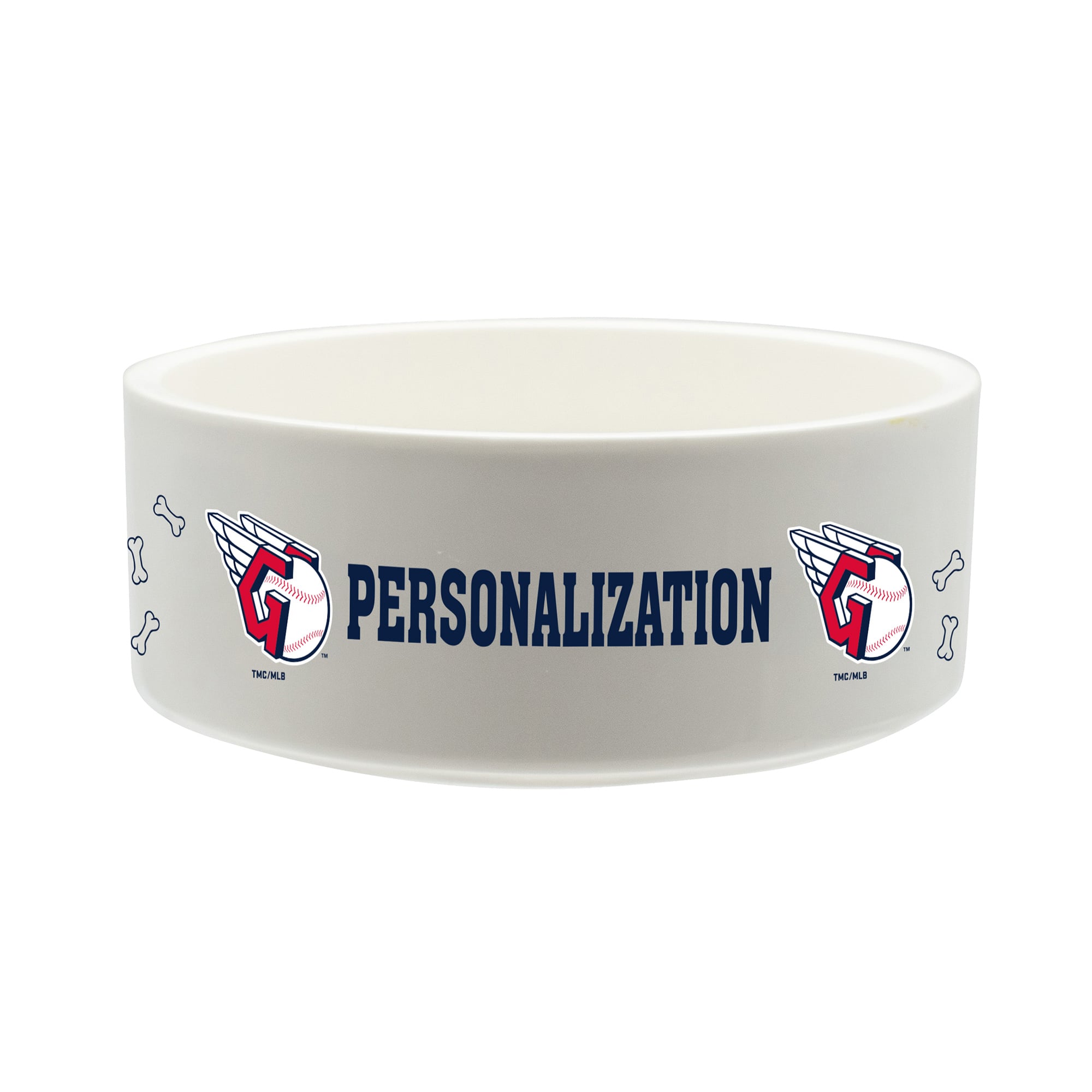The Memory Company Cleveland Guardians 35oz. Personalized Ceramic Pet Bowl