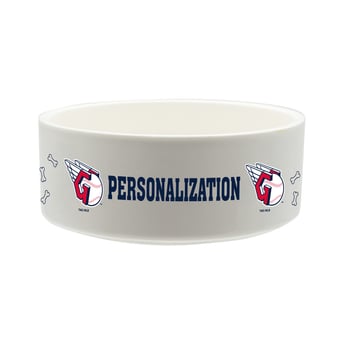 The Memory Company Cleveland Guardians 35oz. Personalized Ceramic Pet Bowl
