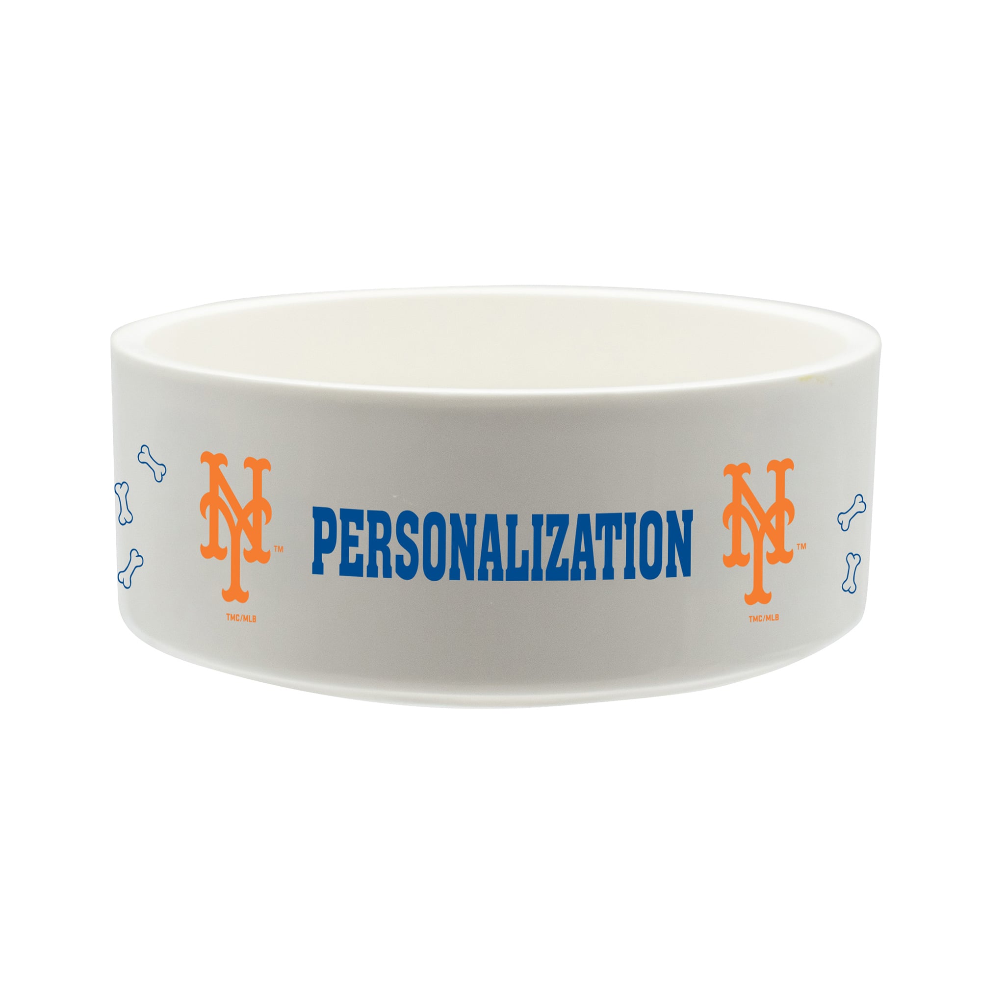 The Memory Company New York Mets 35oz. Personalized Ceramic Pet Bowl