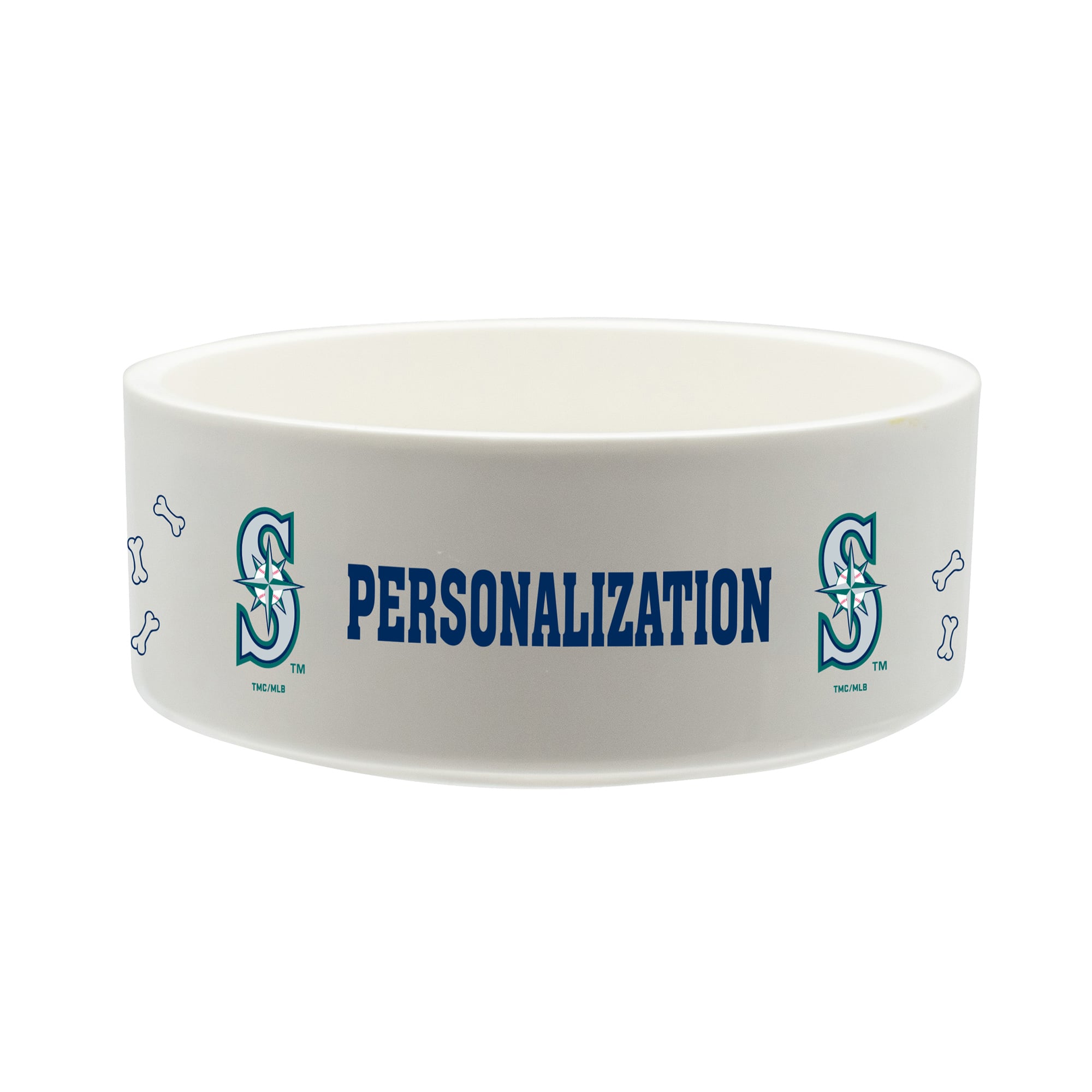 The Memory Company Seattle Mariners 35oz. Personalized Ceramic Pet Bowl