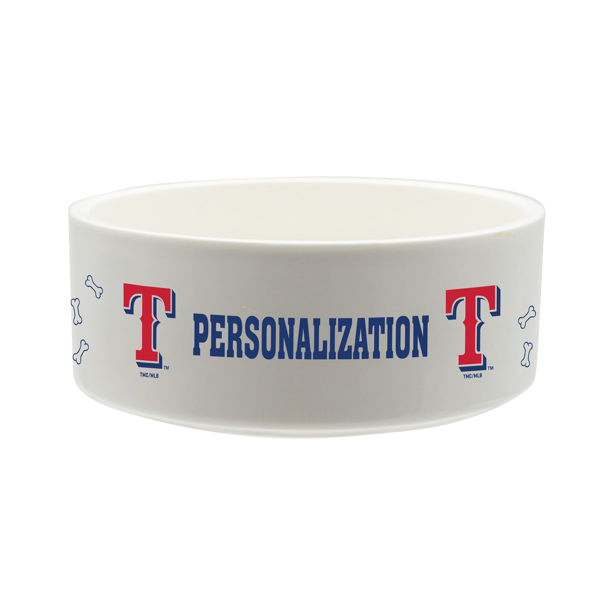 The Memory Company Texas Rangers 35oz. Personalized Ceramic Pet Bowl