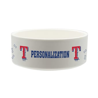 The Memory Company Texas Rangers 35oz. Personalized Ceramic Pet Bowl