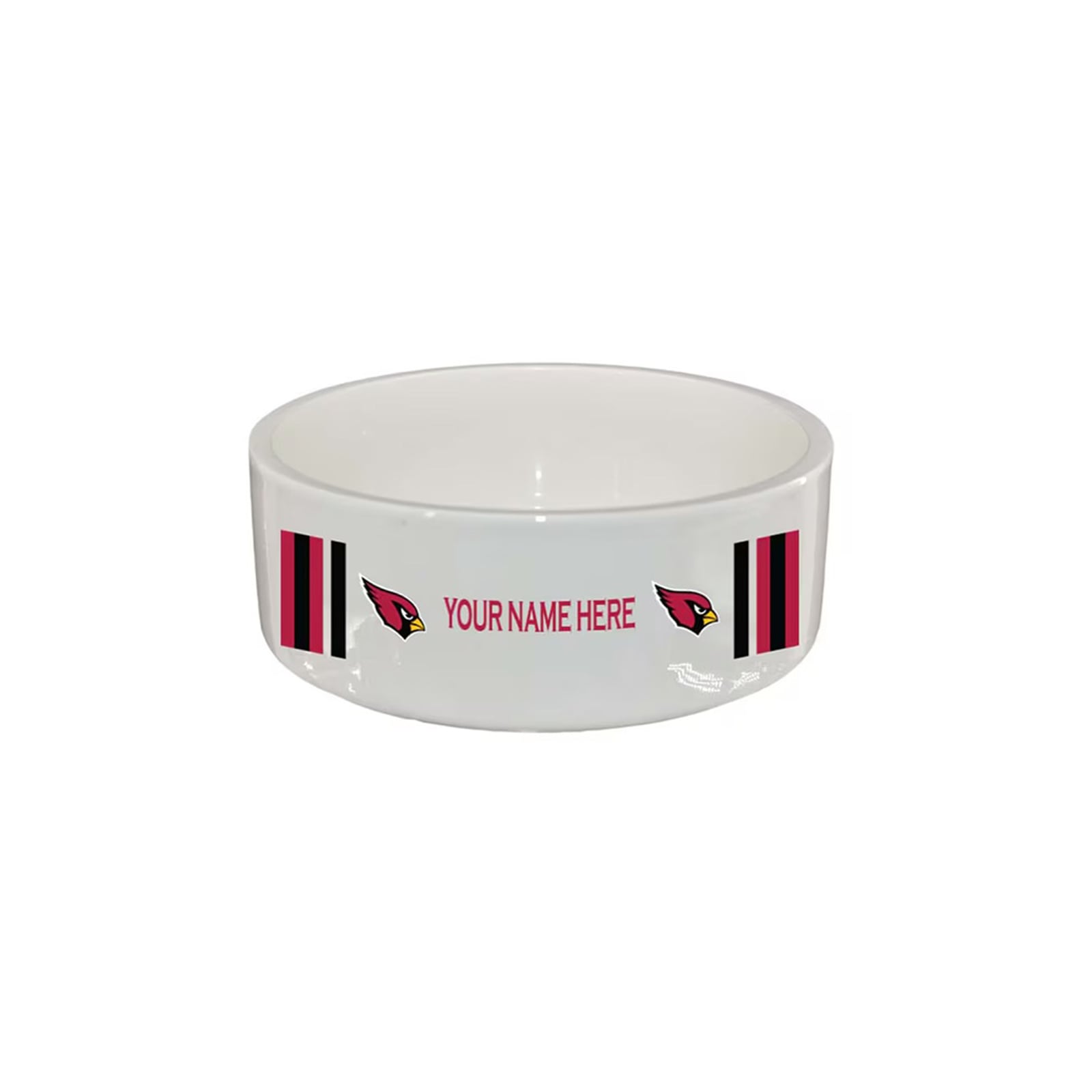 The Memory Company Arizona Cardinals 35oz. Personalized Ceramic Pet Bowl