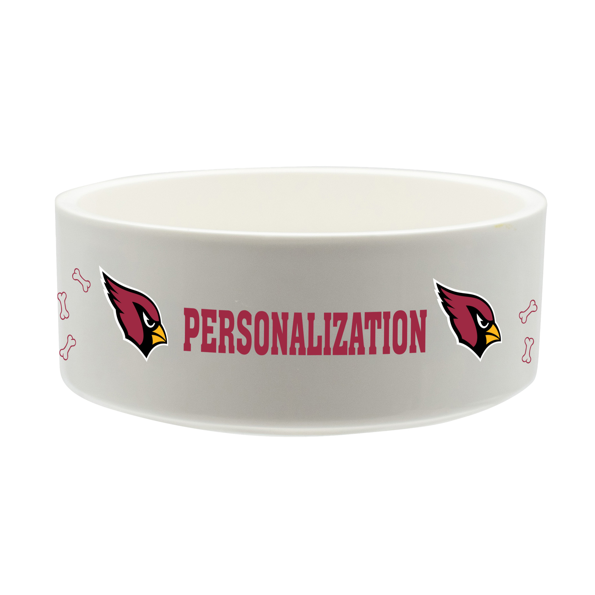 The Memory Company Arizona Cardinals 35oz. Personalized Ceramic Pet Bowl