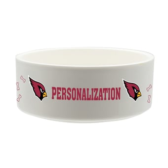 The Memory Company Arizona Cardinals 35oz. Personalized Ceramic Pet Bowl