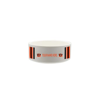 The Memory Company Cincinnati Bengals 35oz. Personalized Ceramic Pet Bowl